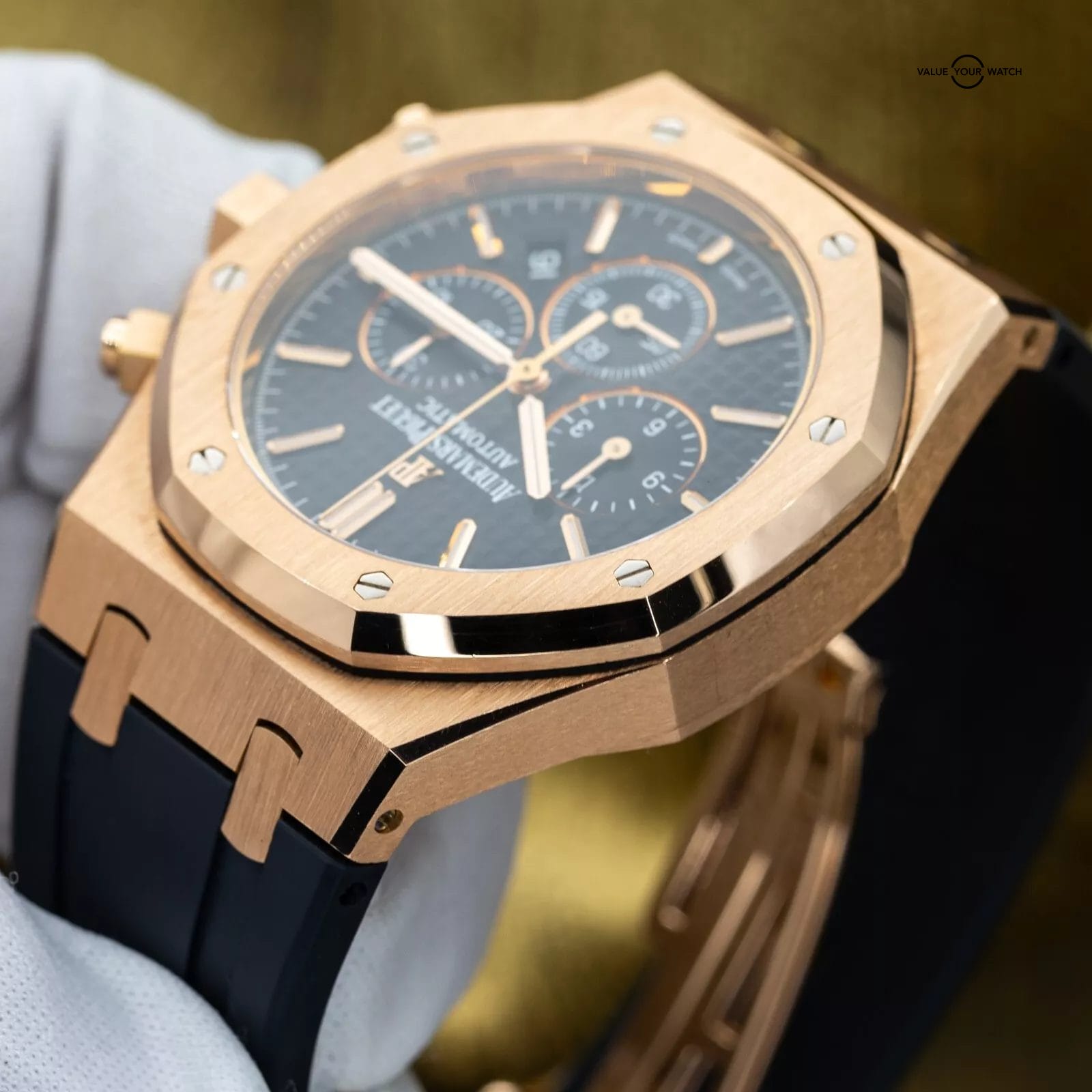 Audemars Piguet Royal Oak Chronograph 41mm Rose Gold 26320OR Black Dial 2015 - Image 9