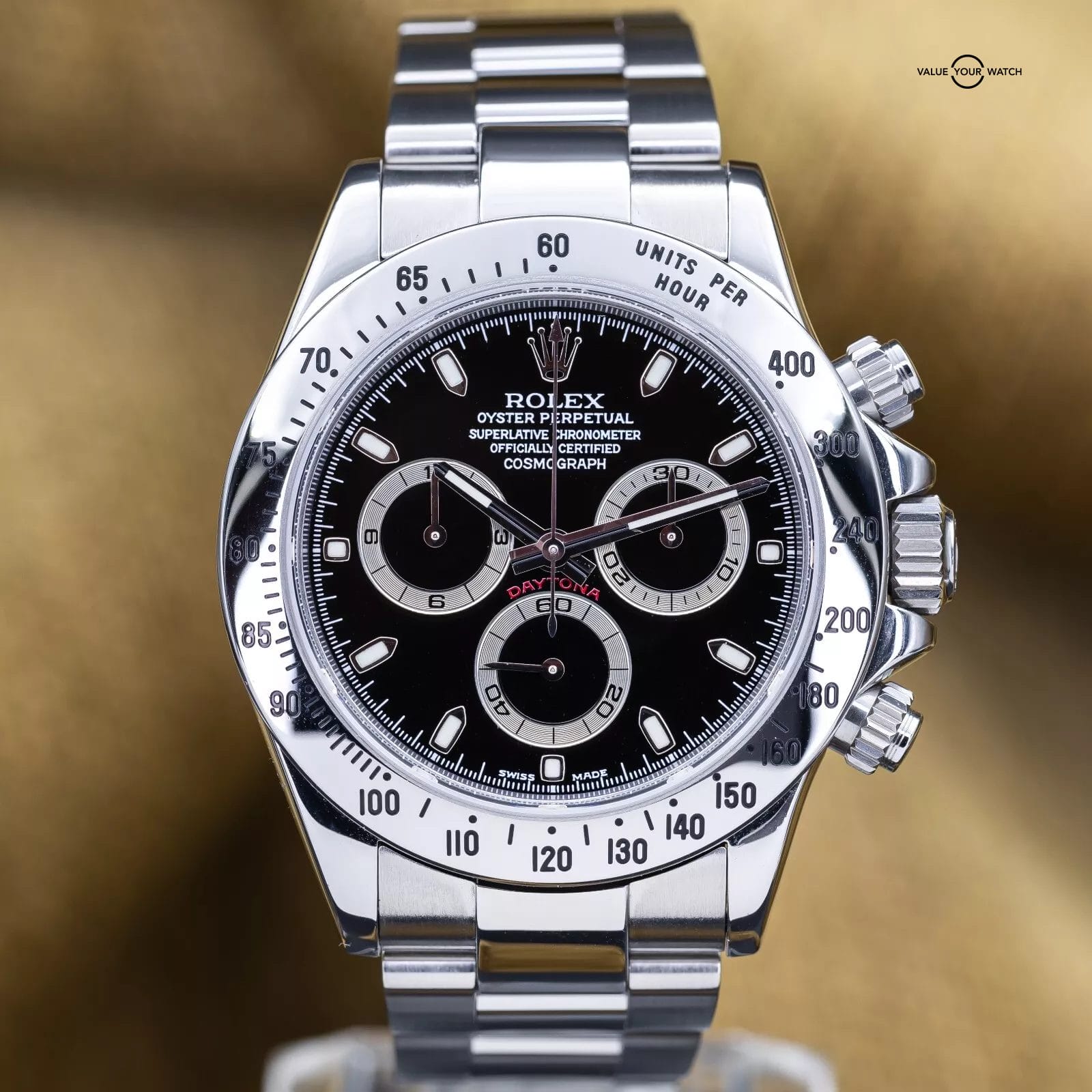 Rolex Daytona Full Set Black Dial 2003 K Serial 40mm Steel 116520