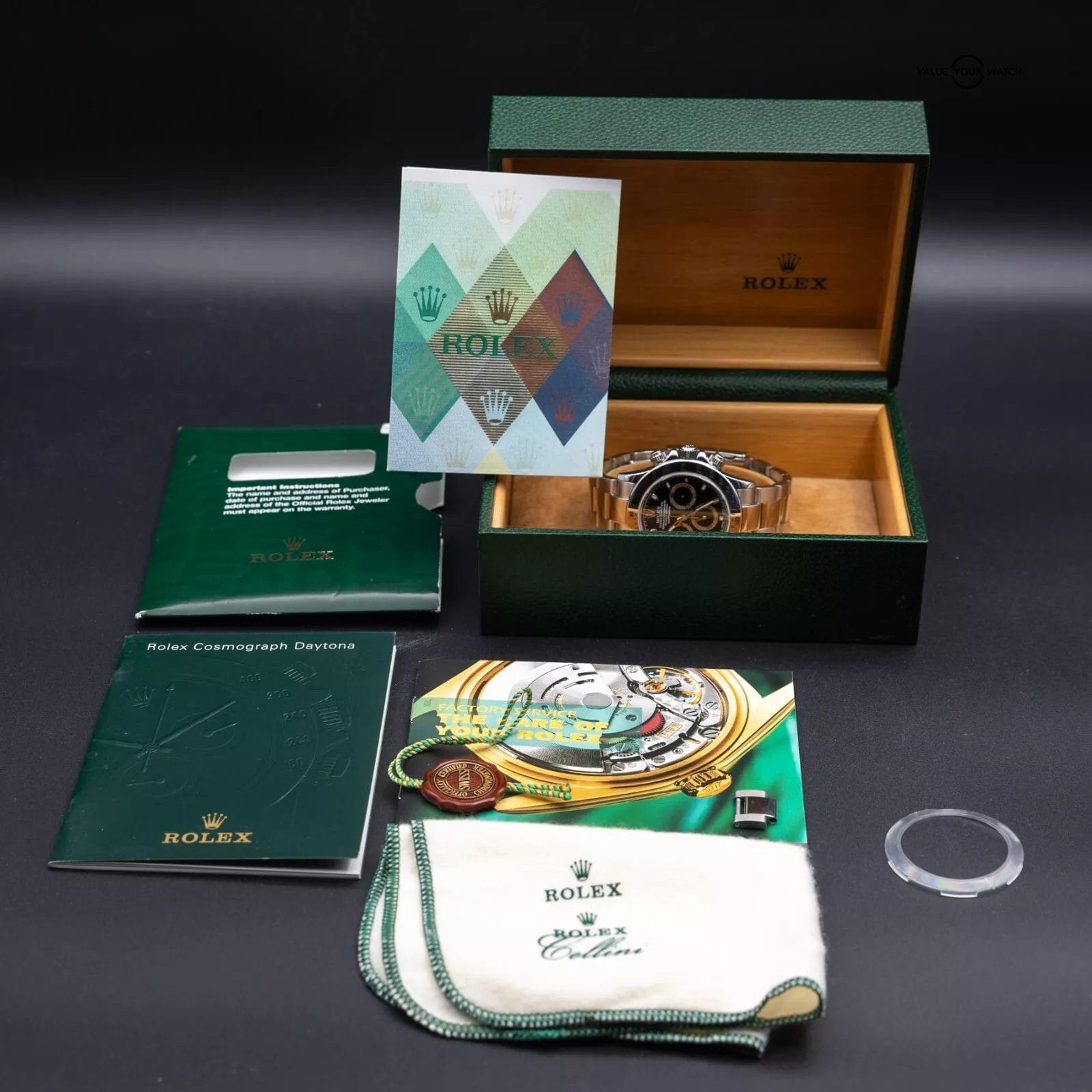 Rolex Daytona Full Set Black Dial 2003 K Serial 40mm Steel 116520 Just Serviced - Image 16