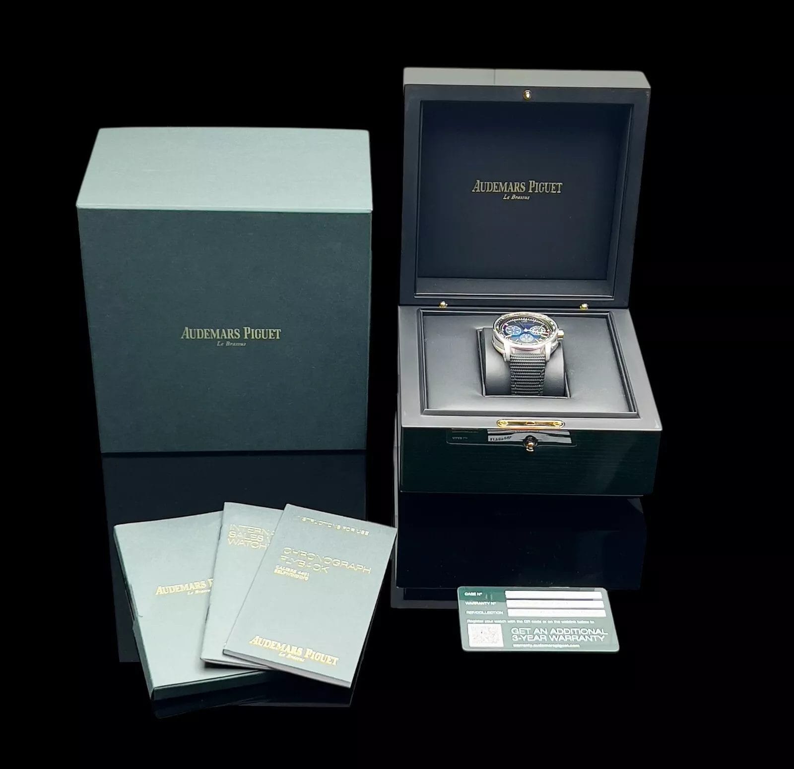 Audemars Piguet Code 11.59 41mm White Gold Chronograph Smoked Blue Dial 26393BC - Image 3