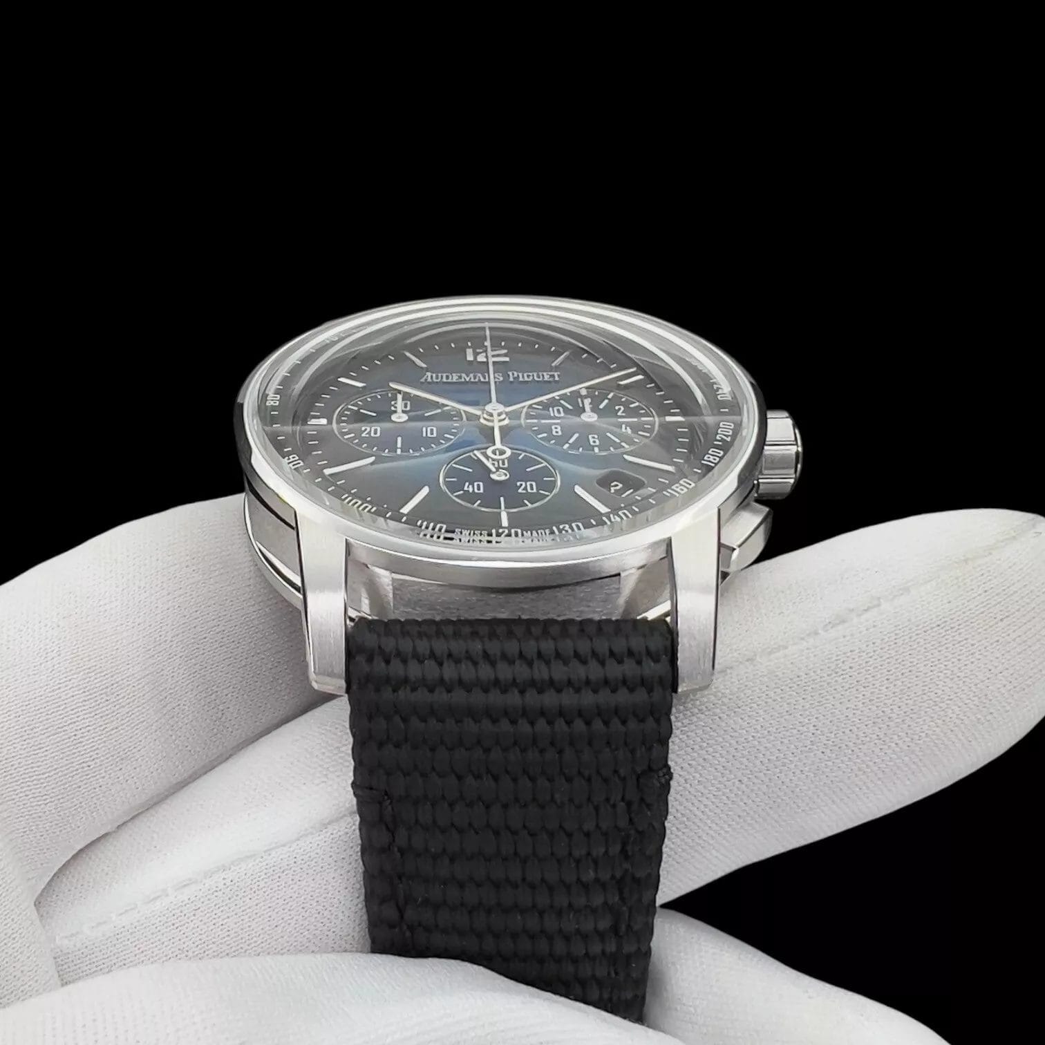 Audemars Piguet Code 11.59 41mm White Gold Chronograph Smoked Blue Dial 26393BC - Image 9