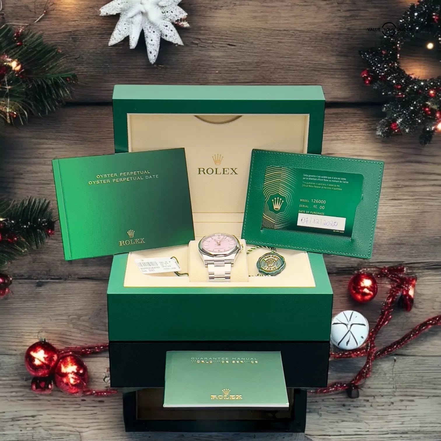 Rolex OP36 126000 Oyster Bracelet 36mm Factory Candy Pink Dial NEW & UNWORN - Image 3