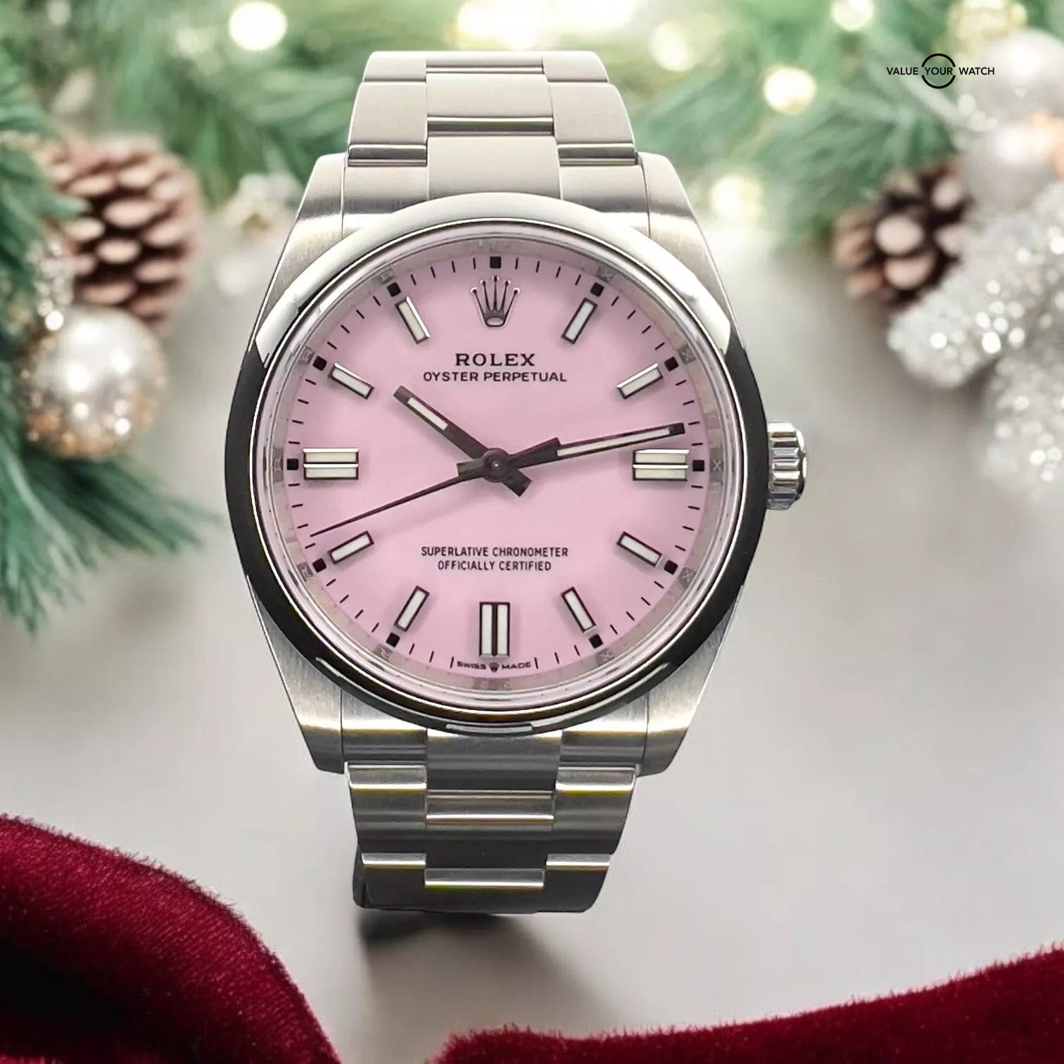 Rolex OP36 126000 Oyster Bracelet 36mm Factory Candy Pink Dial NEW & UNWORN - Image 4