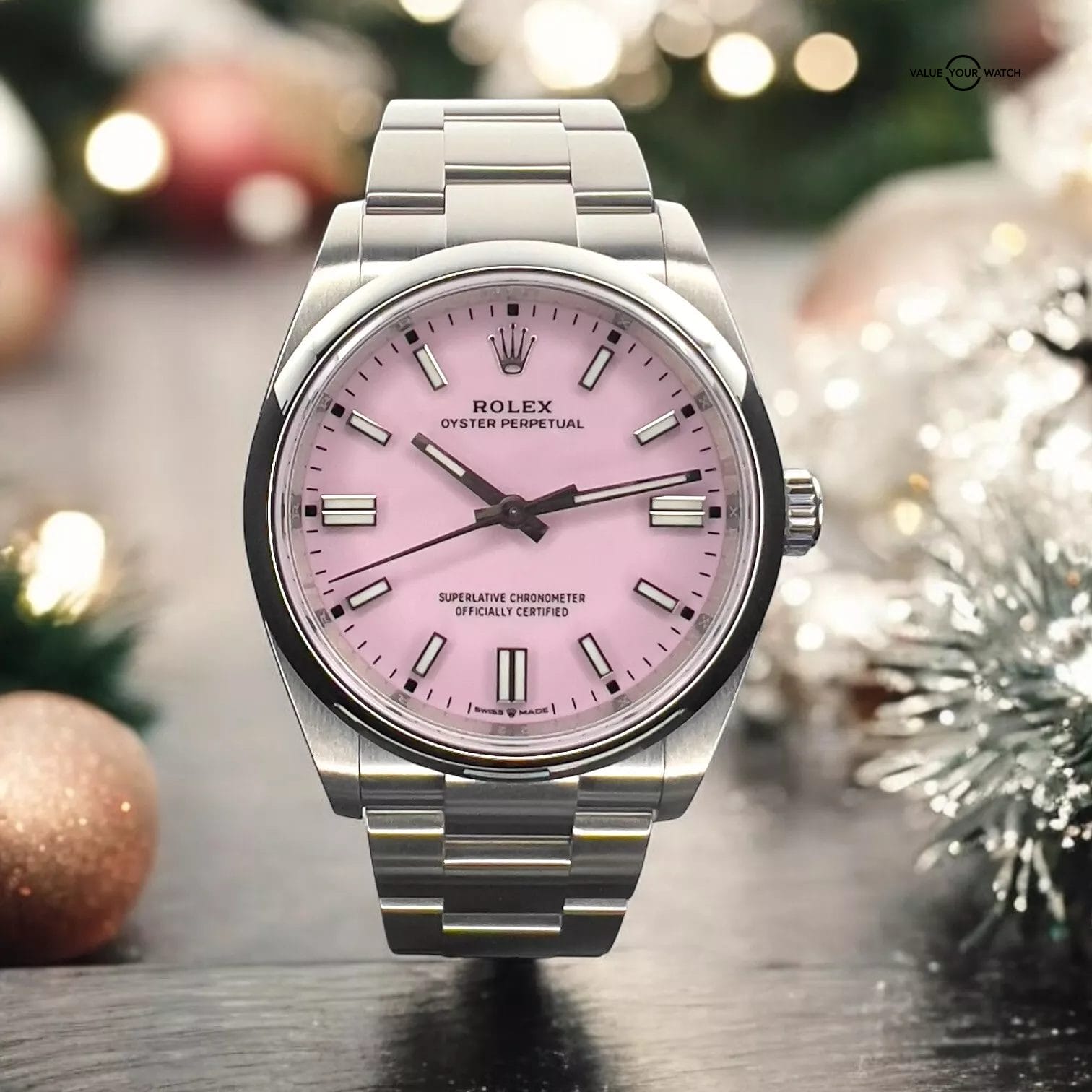 Rolex OP36 126000 Oyster Bracelet 36mm Factory Candy Pink Dial NEW & UNWORN - Image 11