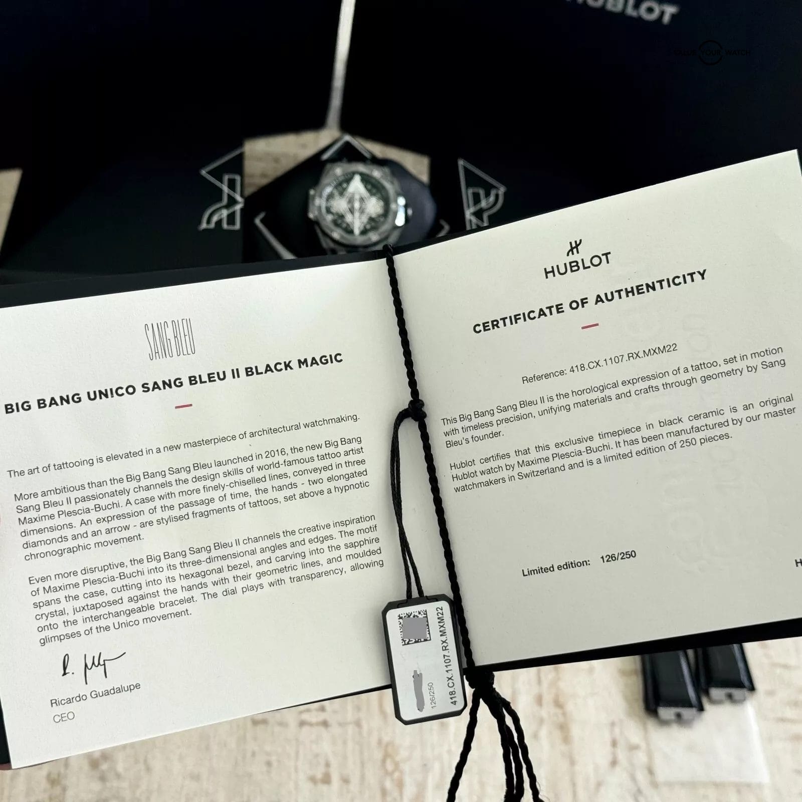 Hublot Big Bang Unico Sang Bleu II Black Magic - Full Set - Warranty till 2026 - Image 13