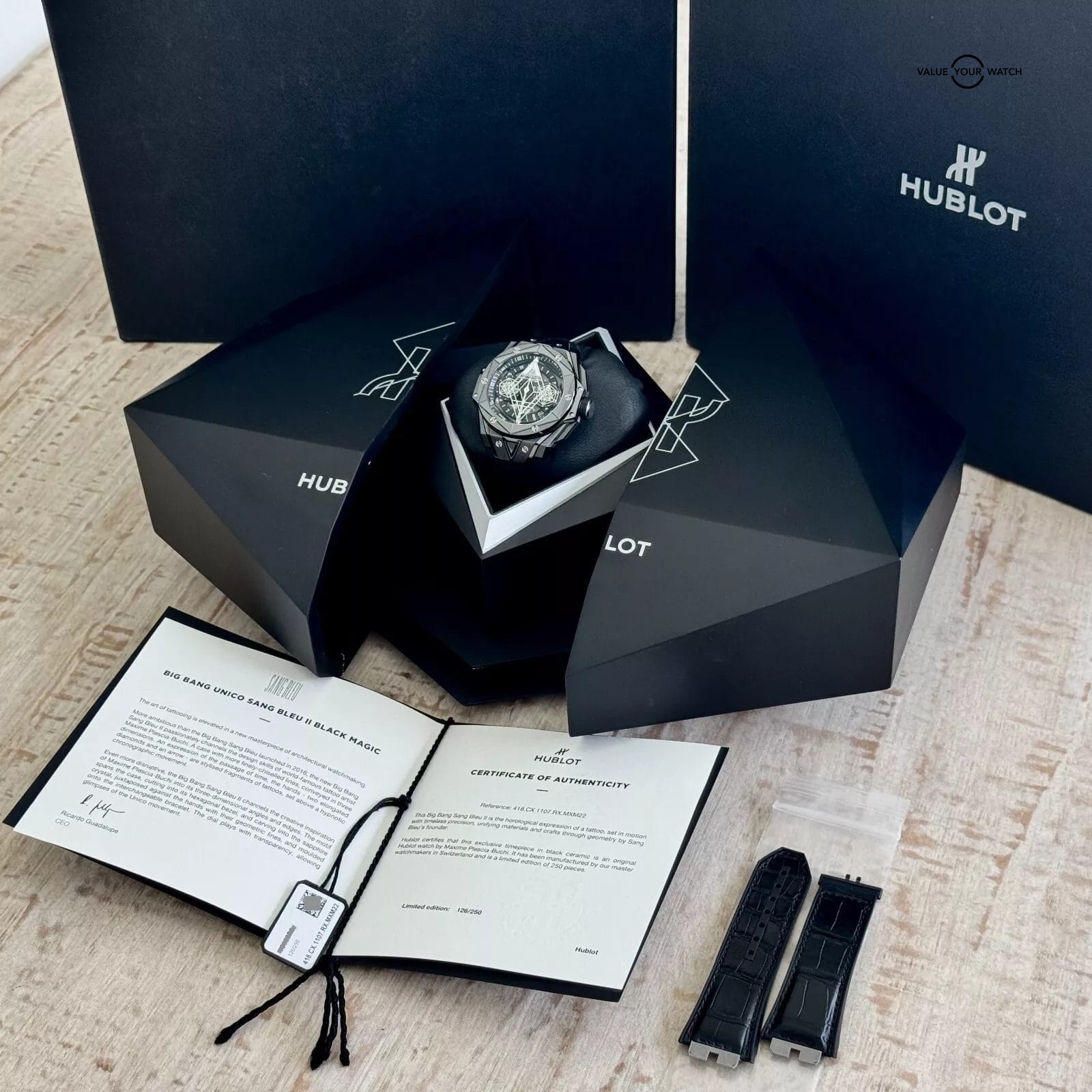 Hublot Big Bang Unico Sang Bleu II Black Magic - Full Set - Warranty till 2026 - Image 15