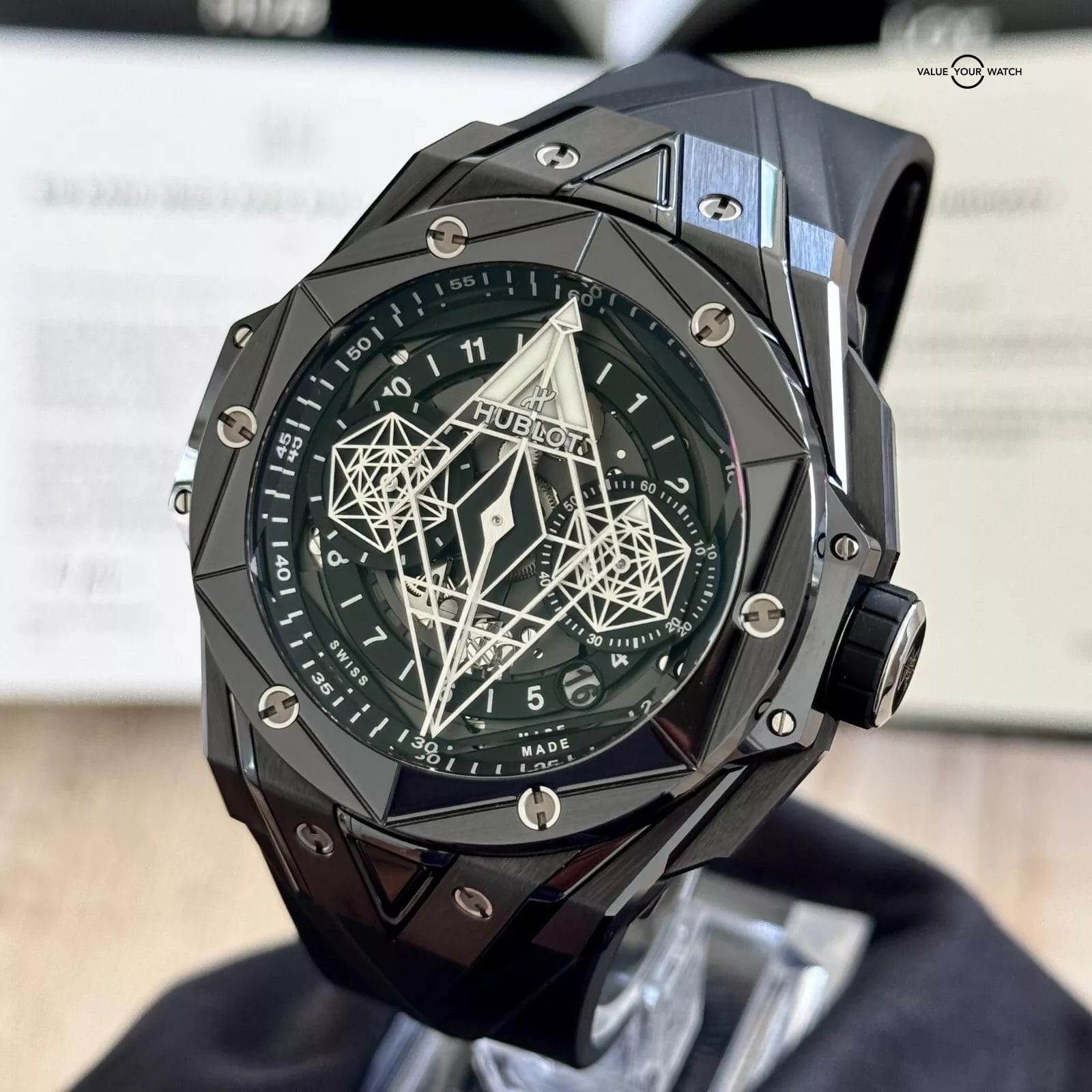 Hublot Big Bang Unico Sang Bleu II Black Magic - Full Set - Warranty till 2026 - Image 16