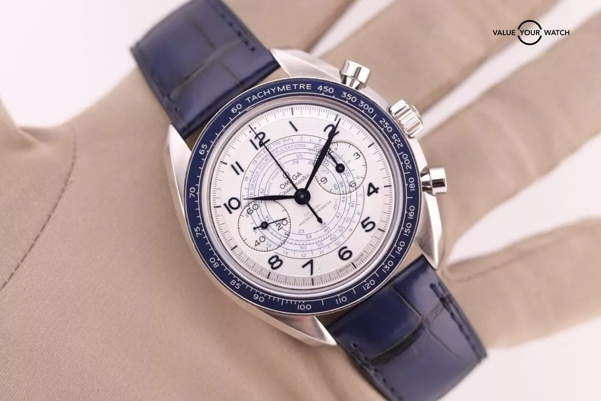 Omega Speedmaster Chronoscope Chronograph 43mm White Blue 329.33.43.51.02.001