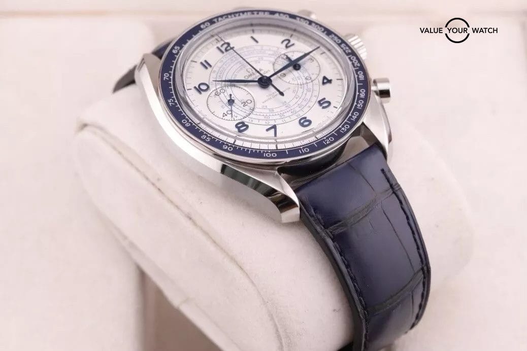 Omega Speedmaster Chronoscope Chronograph 43mm White Blue 329.33.43.51.02.001 - Image 5