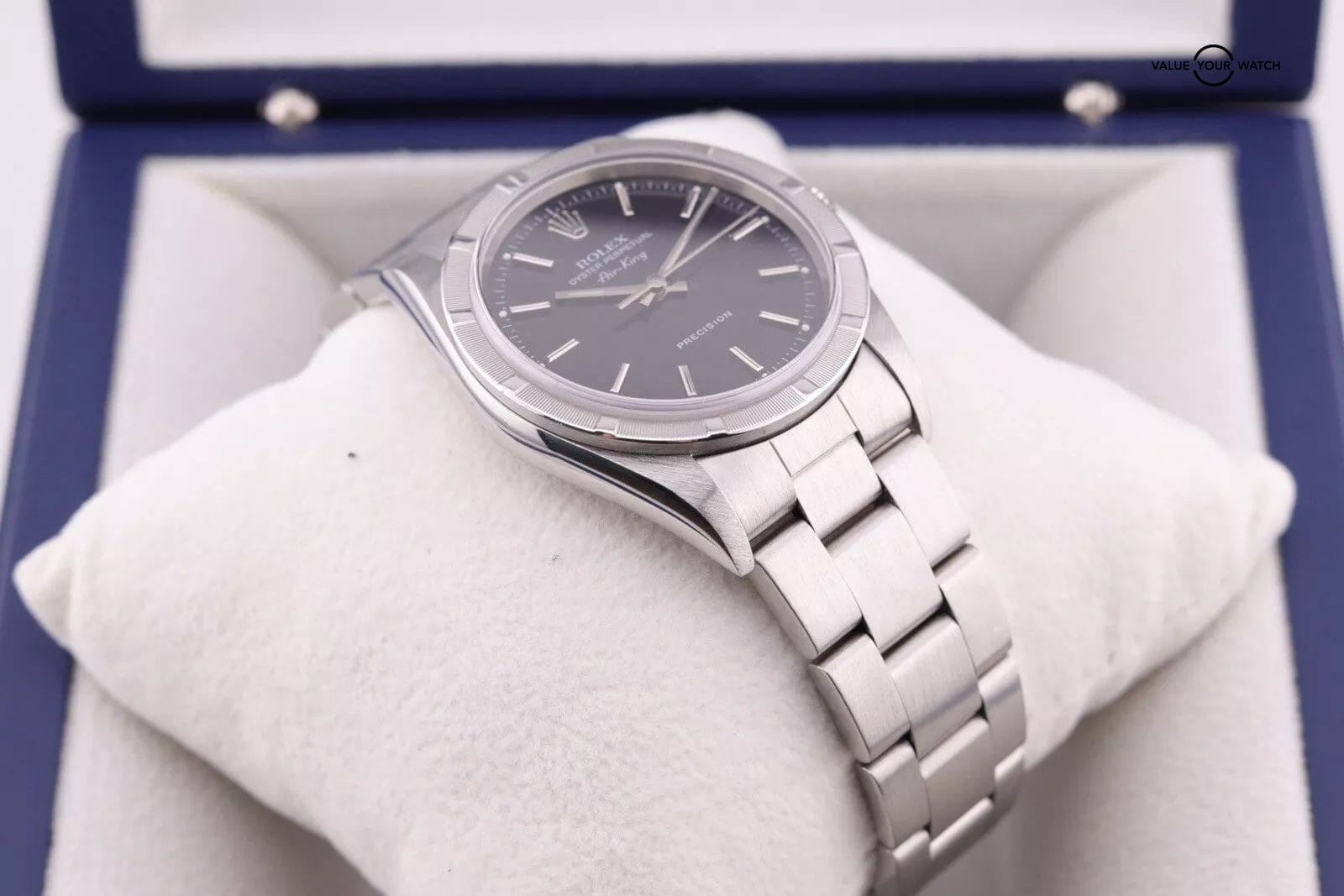 ROLEX Air king 14010 Engine Turned Bezel black Dial With CPO Card - Image 12