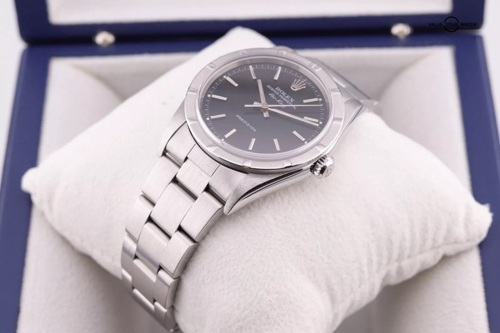 ROLEX Air king 14010 Engine Turned Bezel black Dial With CPO Card - Image 13