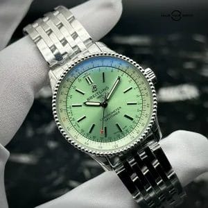 Breitling Navitimer 35 Automatic A17395 Mint Green Woman’s Watch New