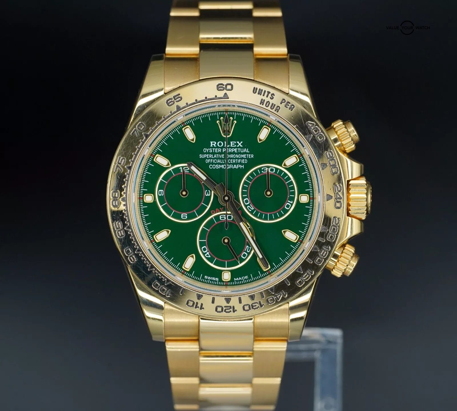 2020 Rolex Daytona 116508 “John Mayer” 18K Yellow Gold Green Dial BOXES/PAPERS