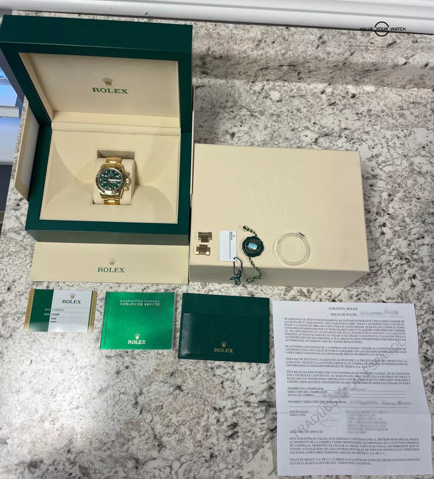 2020 Rolex Daytona 116508 “John Mayer” 18K Yellow Gold Green Dial BOXES/PAPERS - Image 3