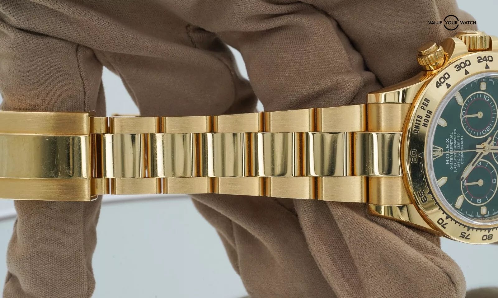 2020 Rolex Daytona 116508 “John Mayer” 18K Yellow Gold Green Dial BOXES/PAPERS - Image 7