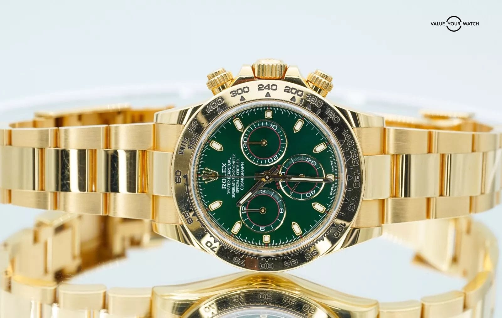 2020 Rolex Daytona 116508 “John Mayer” 18K Yellow Gold Green Dial BOXES/PAPERS - Image 11