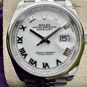 Rolex Datejust 126200 White Roman Dial Jubilee Bracelet 🔥 Full Set 🔥 2023 🔥