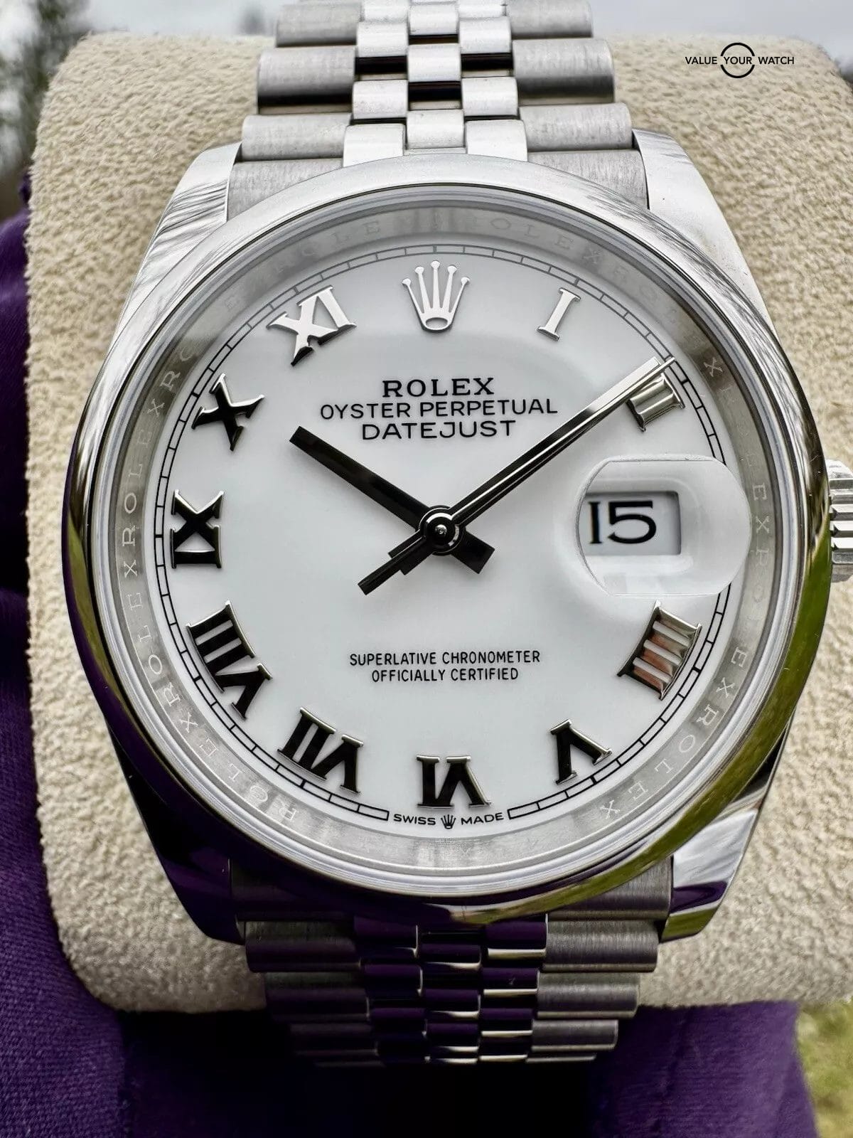 Rolex Datejust 126200 White Roman Dial Jubilee Bracelet π₯ Full Set π₯ 2023 π₯