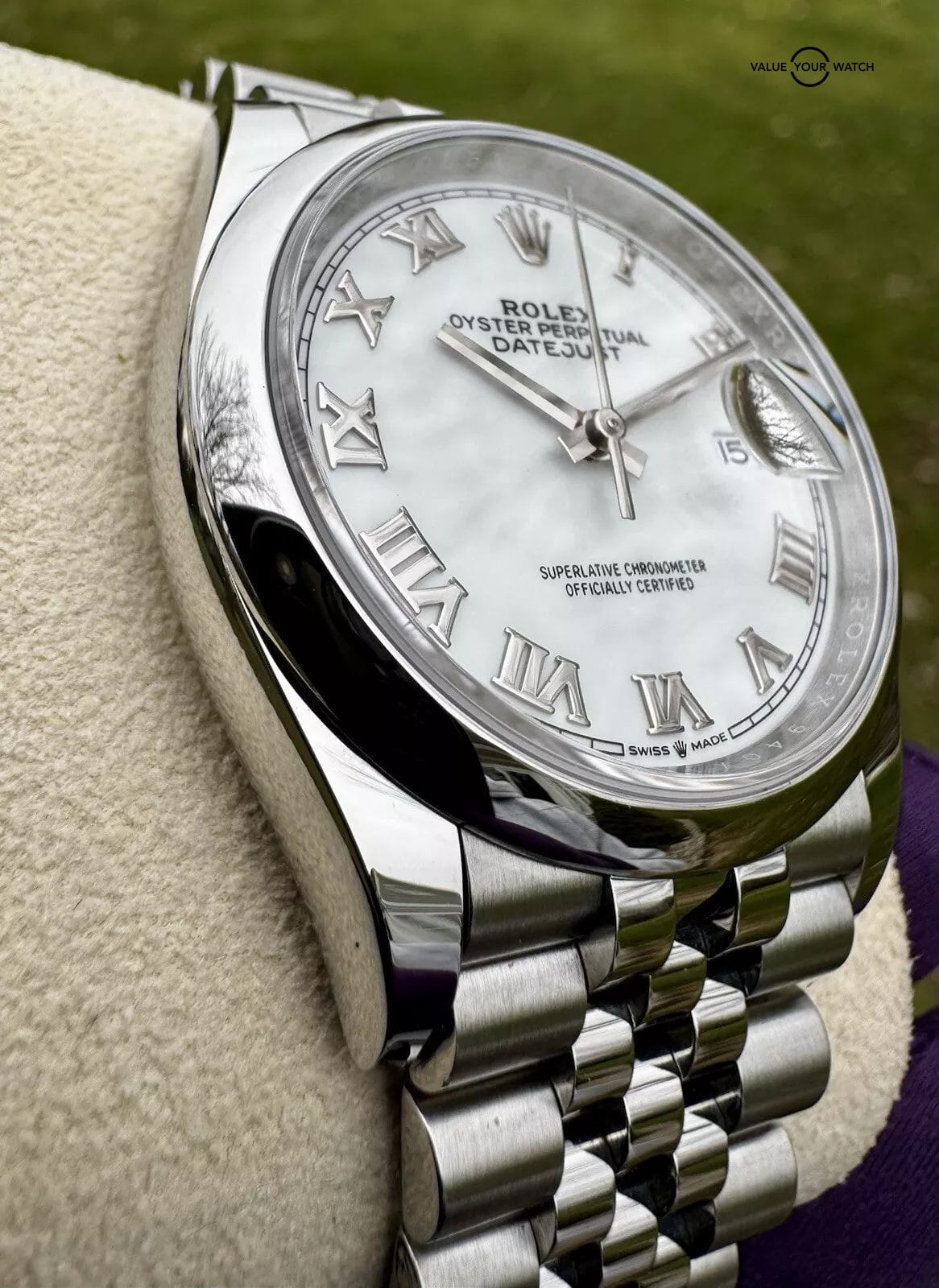 Rolex Datejust 126200 White Roman Dial Jubilee Bracelet π₯ Full Set π₯ 2023 π₯ - Image 5