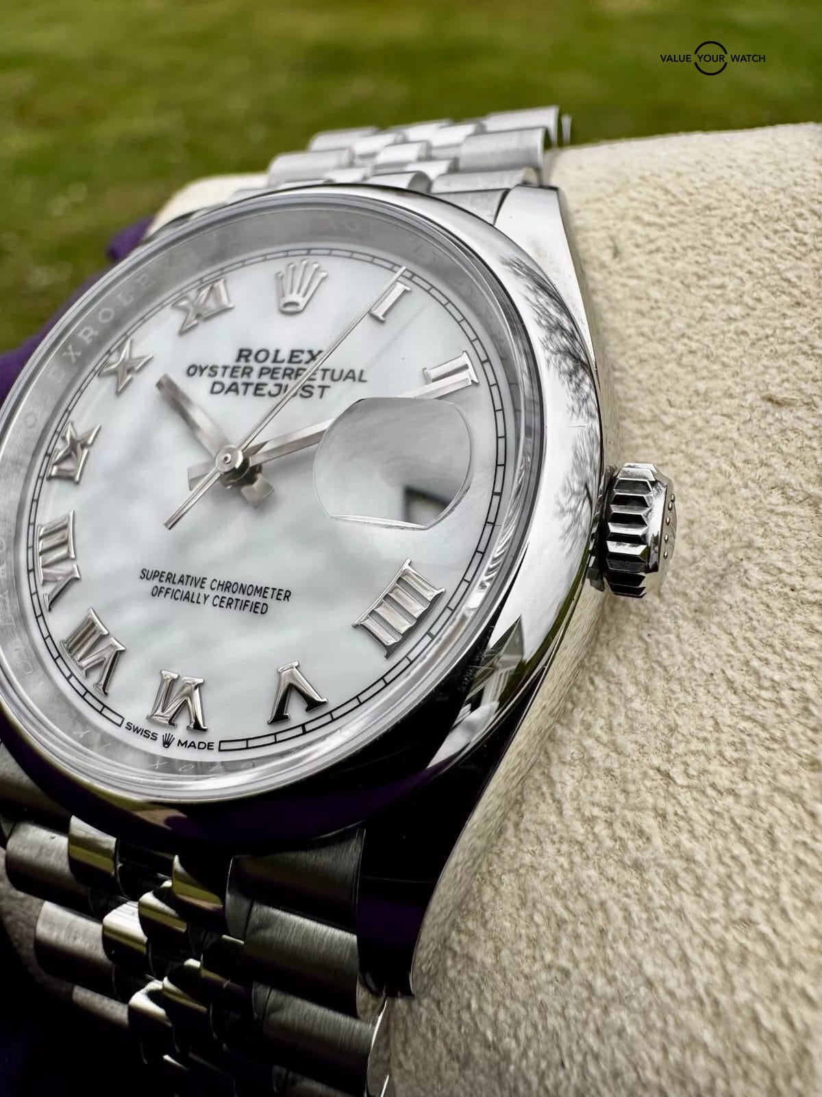 Rolex Datejust 126200 White Roman Dial Jubilee Bracelet π₯ Full Set π₯ 2023 π₯ - Image 6