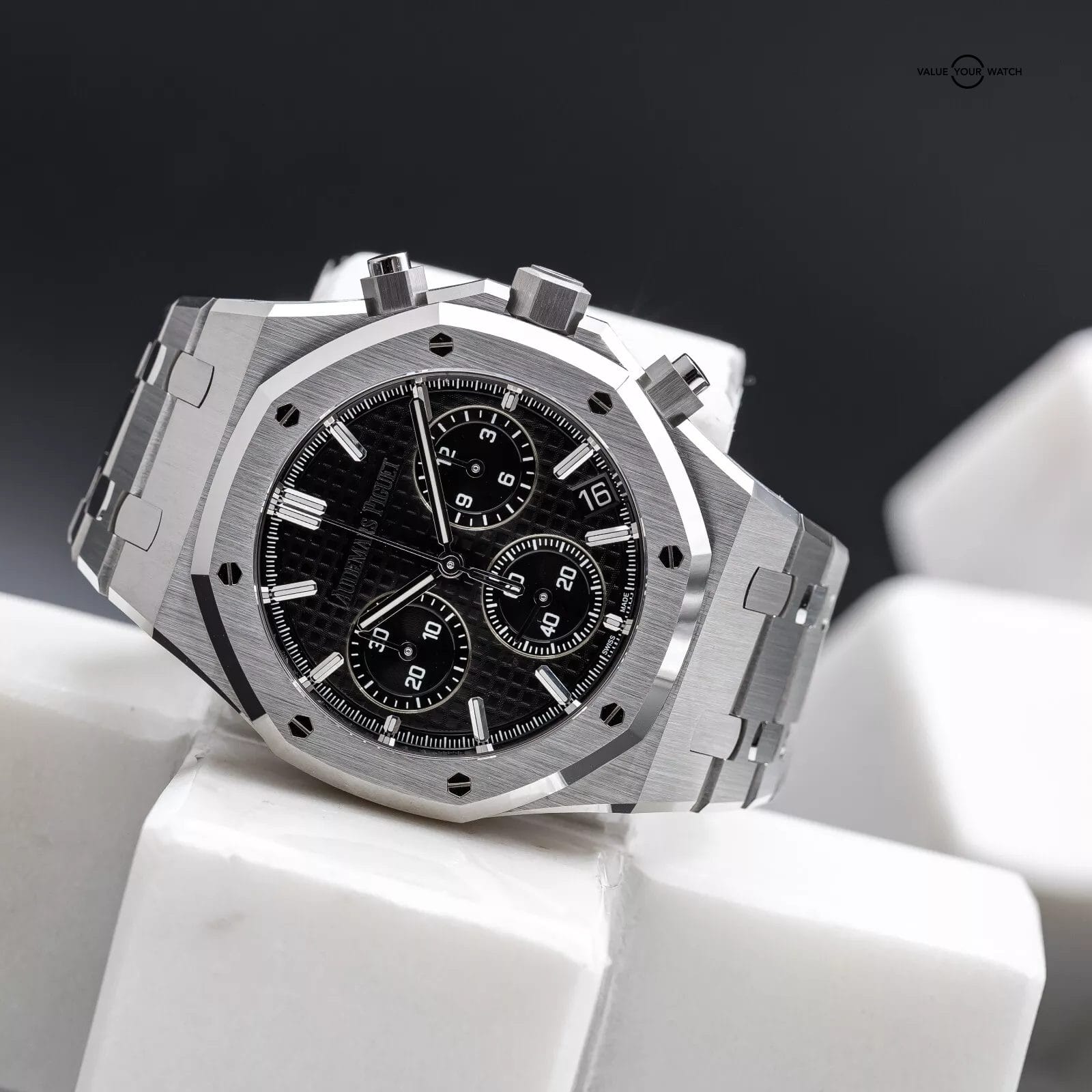 2023 Audemars Piguet Royal Oak Chrono 41mm Steel AP 26240ST Black Dial Full Set - Image 3