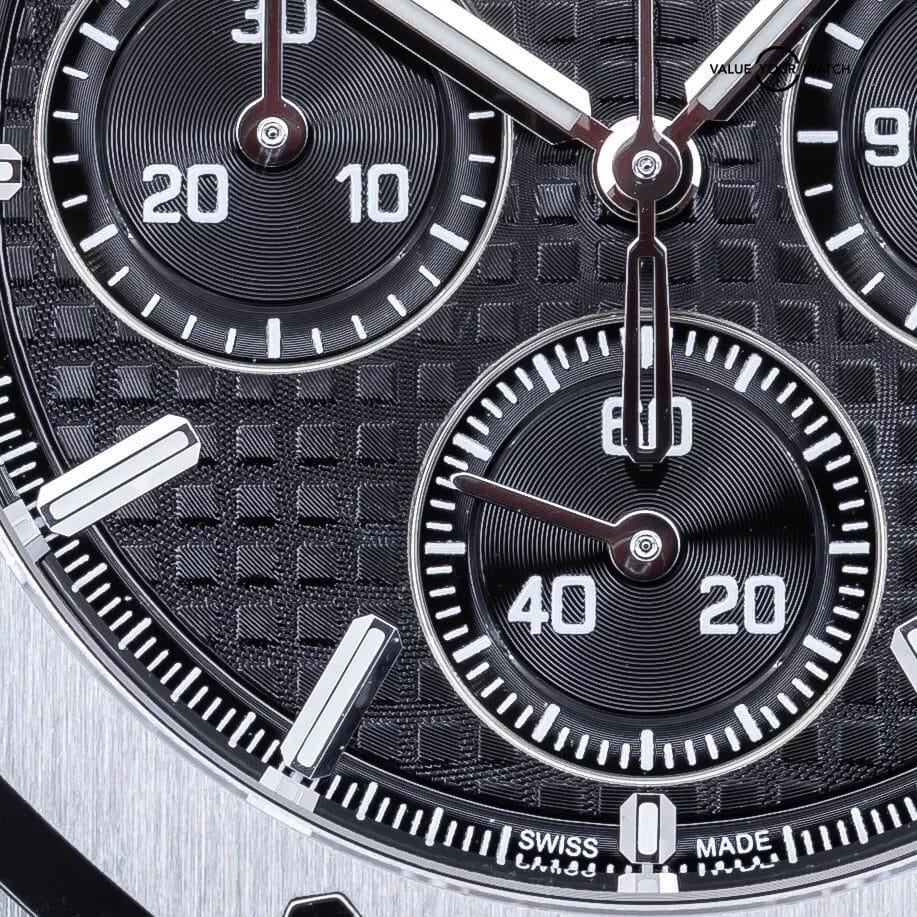 2023 Audemars Piguet Royal Oak Chrono 41mm Steel AP 26240ST Black Dial Full Set - Image 9