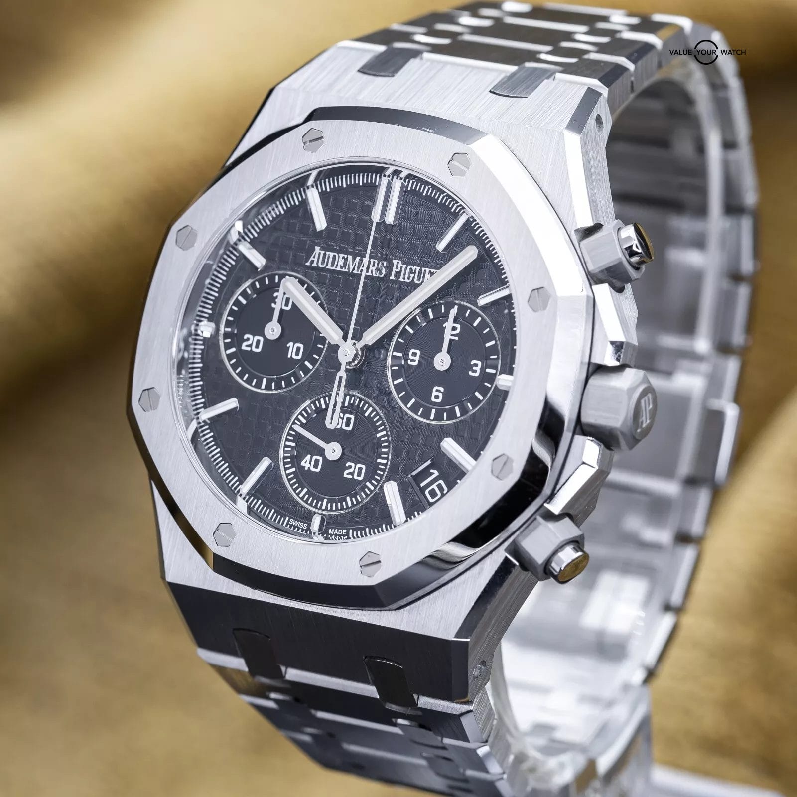 2023 Audemars Piguet Royal Oak Chrono 41mm Steel AP 26240ST Black Dial Full Set - Image 12