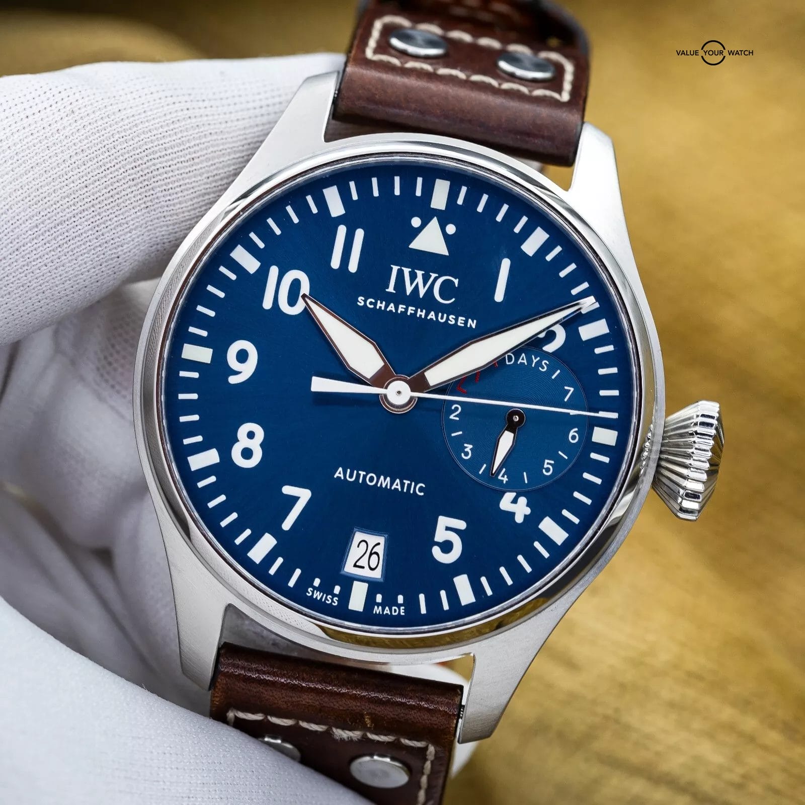 IWC Big Pilot Le Petit Prince Limited Ed 46mm Blue Dial 7 Day IW500916 Full Set - Image 4