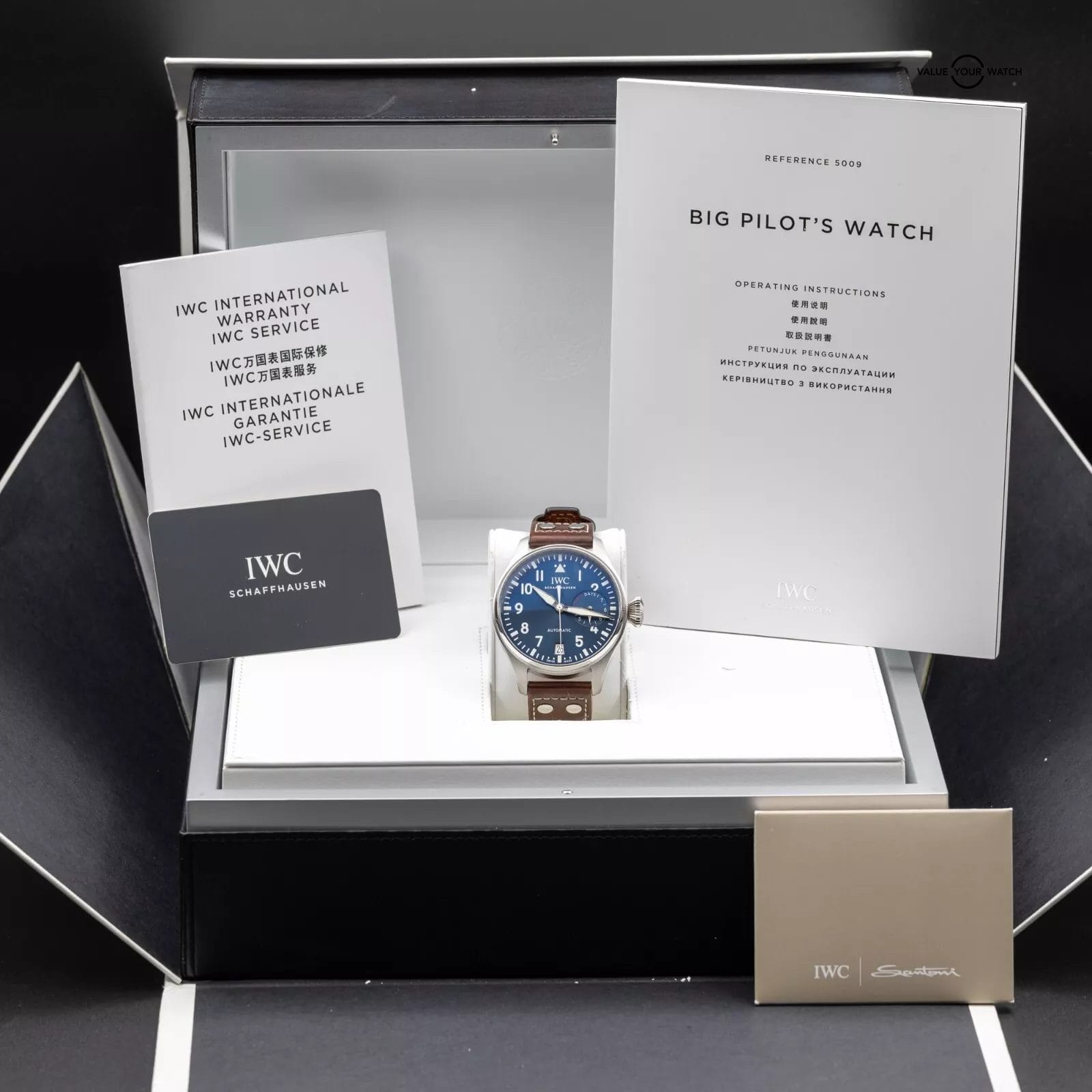 IWC Big Pilot Le Petit Prince Limited Ed 46mm Blue Dial 7 Day IW500916 Full Set - Image 14
