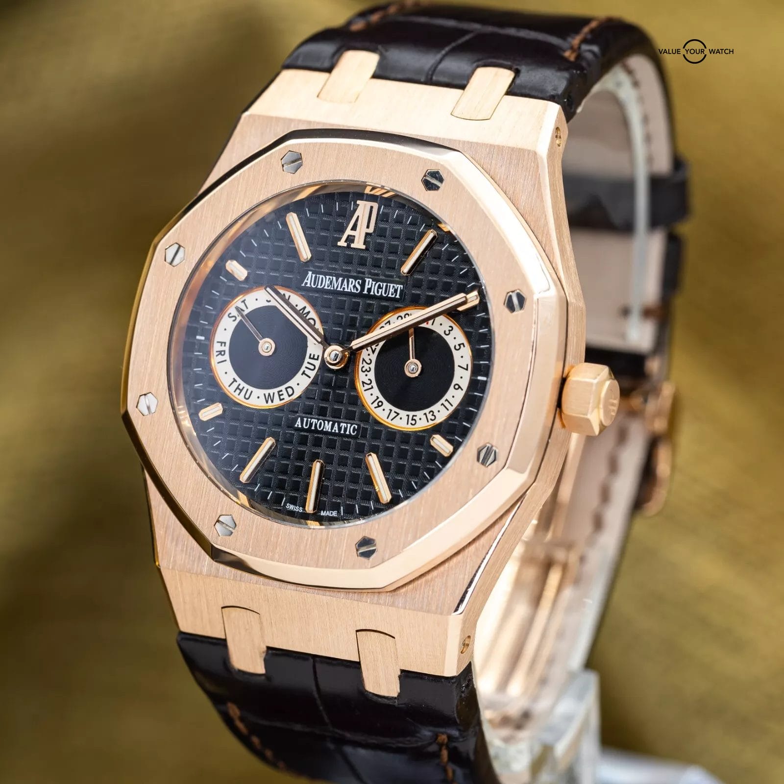 Audemars Piguet Royal Oak Day-Date 39mm Rose Gold AP 26330or Black Dial Full Set - Image 8