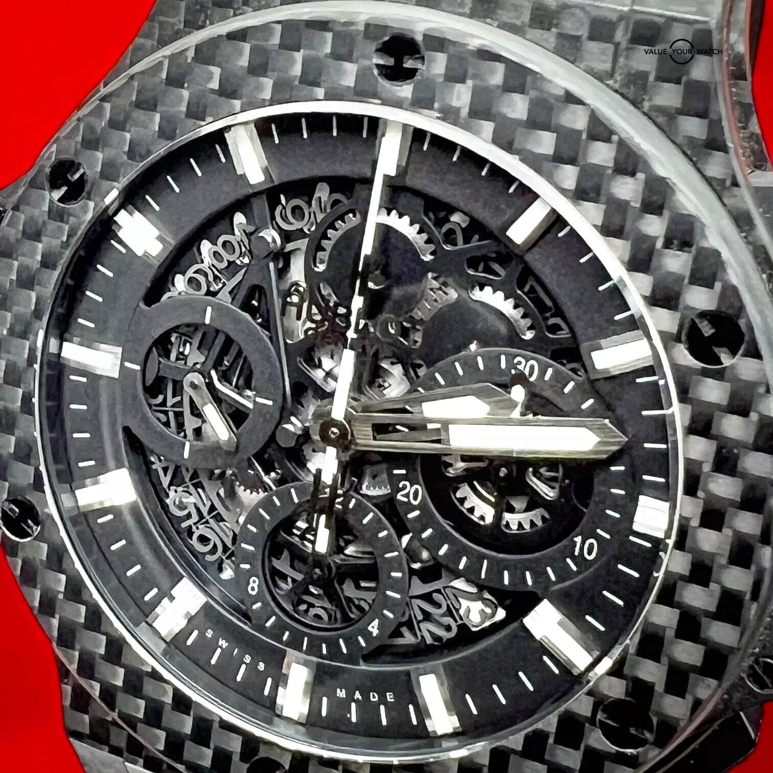 Hublot Aero Bang Carbon Fiber Big Bang Men's Skeleton Dial Watch 311.QX.1124.RX - Image 12