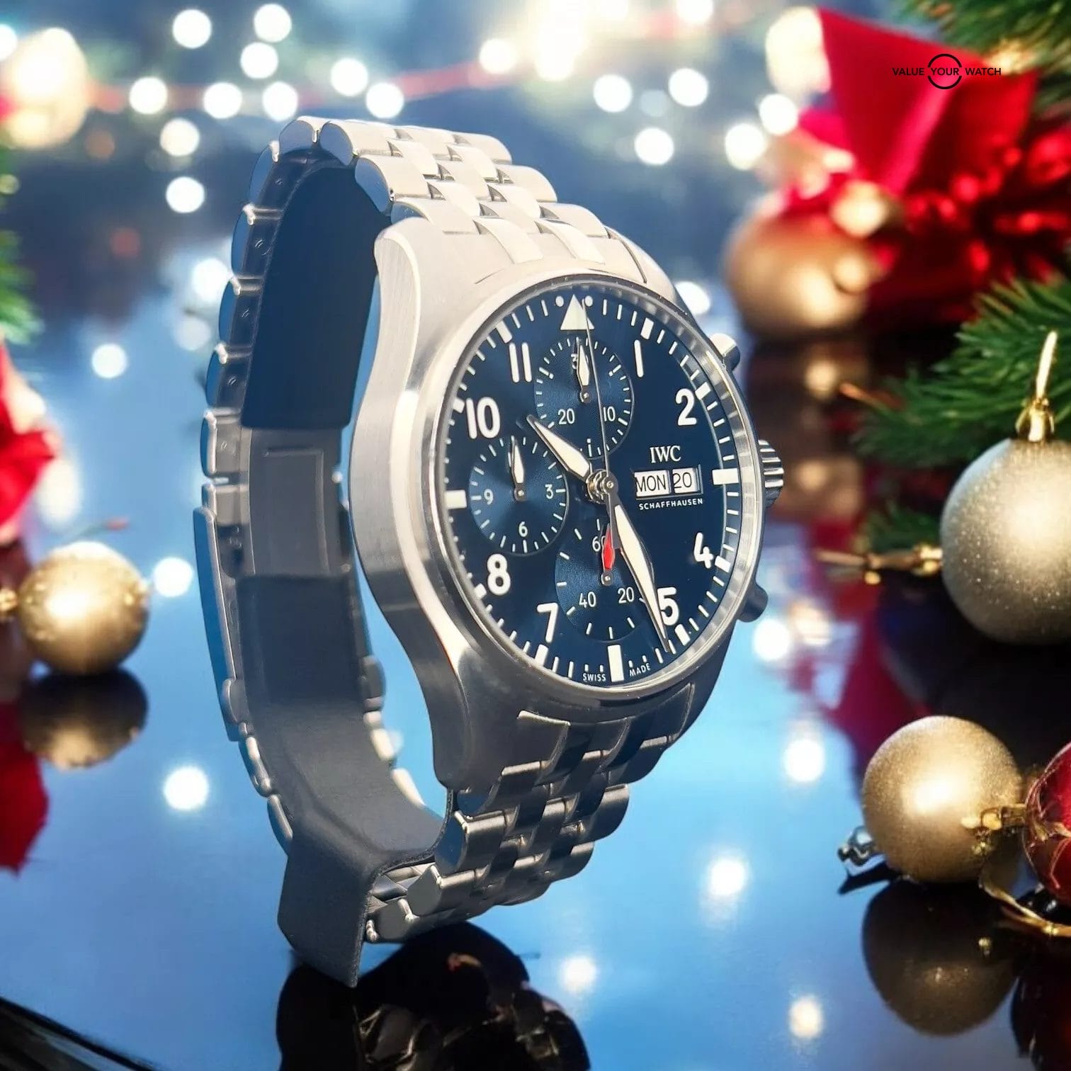 IWC Pilot's Blue Dial Chronograph 41mm Men's Watch - IW388102 New & Full Set - Image 7