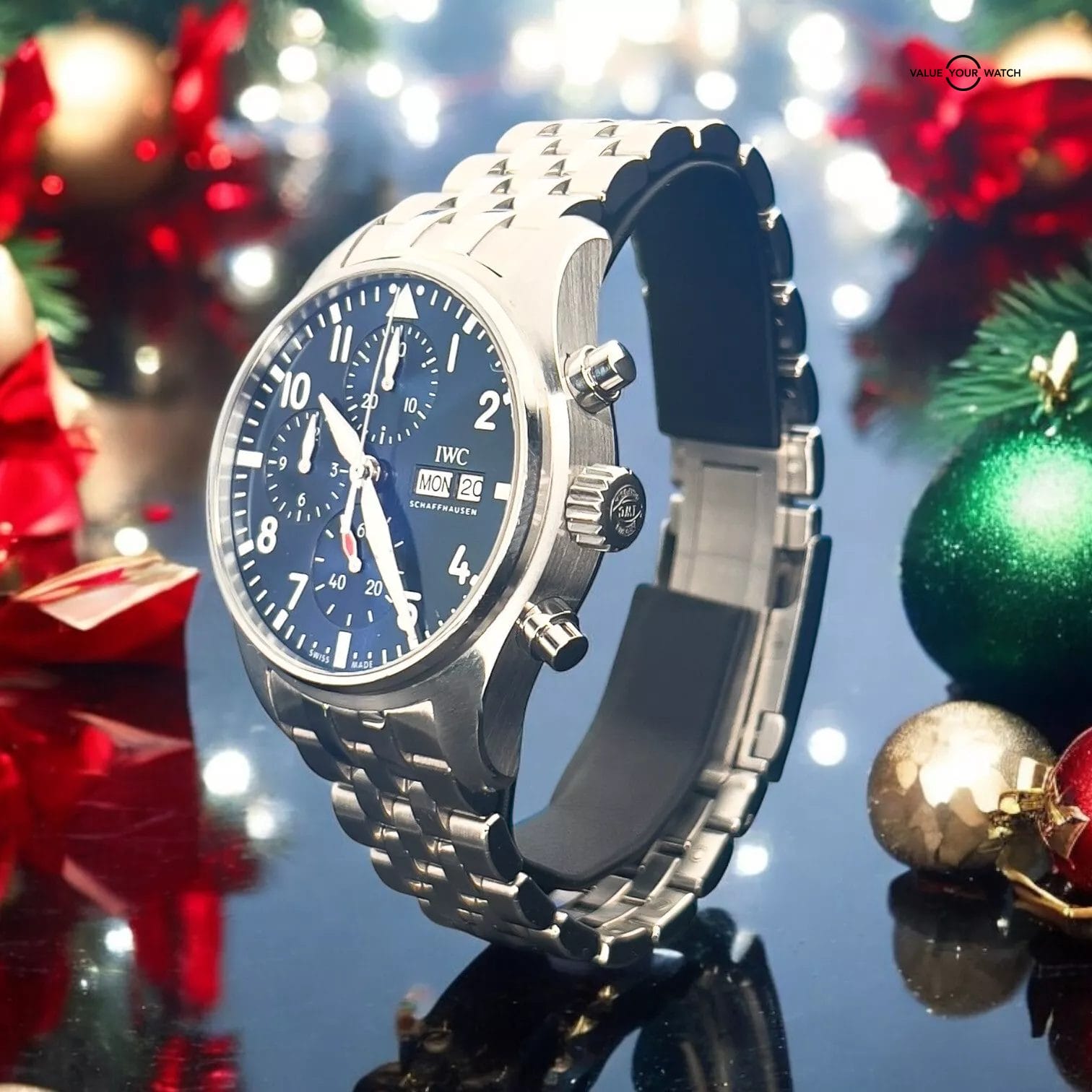 IWC Pilot's Blue Dial Chronograph 41mm Men's Watch - IW388102 New & Full Set - Image 8