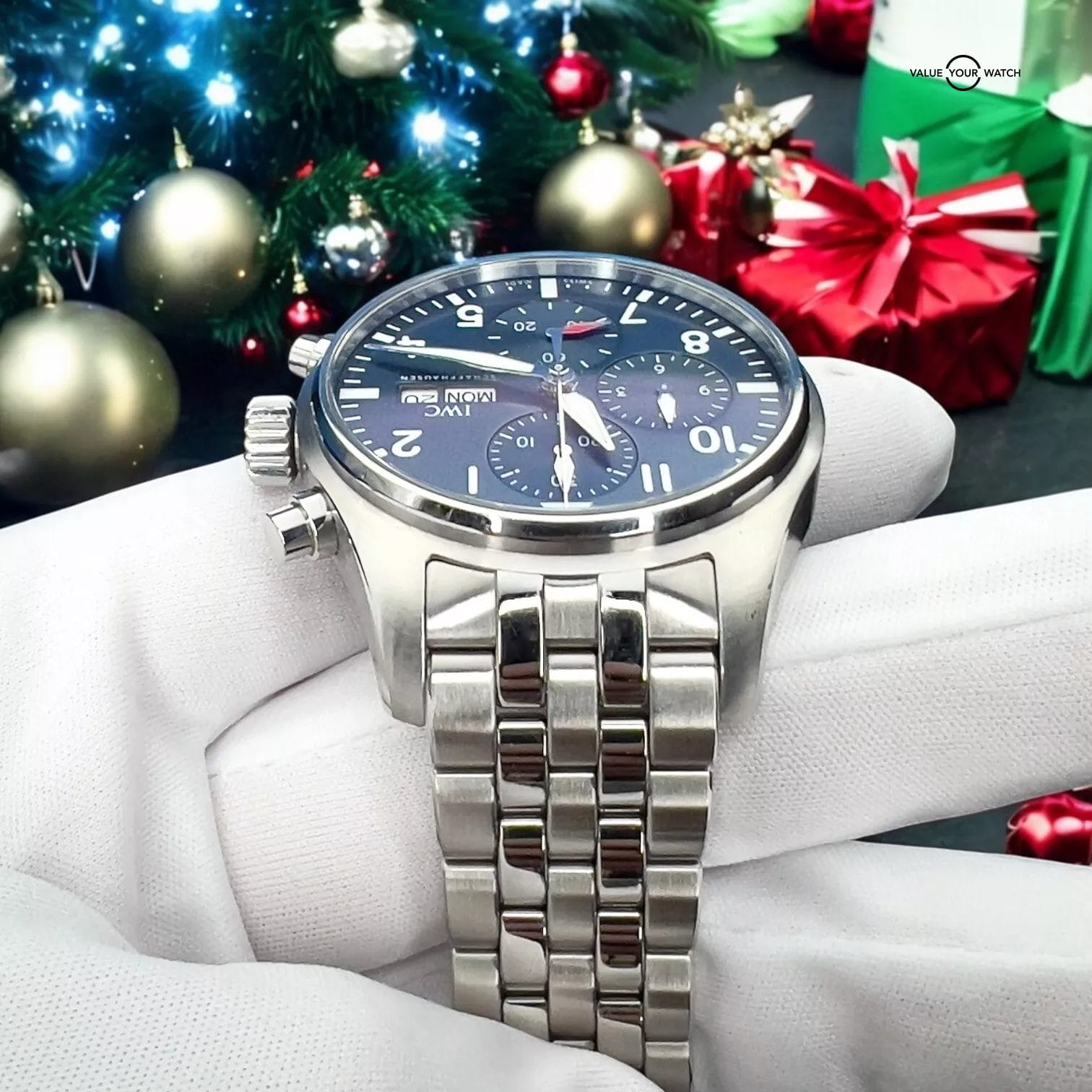 IWC Pilot's Blue Dial Chronograph 41mm Men's Watch - IW388102 New & Full Set - Image 13