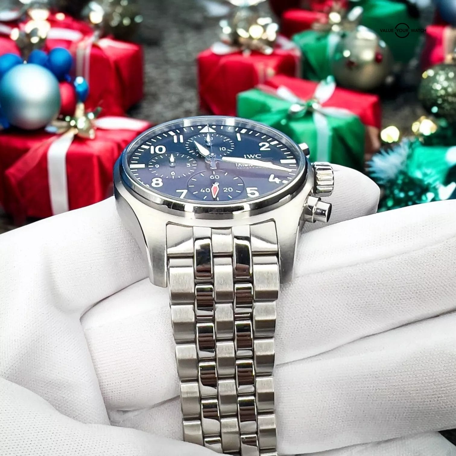 IWC Pilot's Blue Dial Chronograph 41mm Men's Watch - IW388102 New & Full Set - Image 14