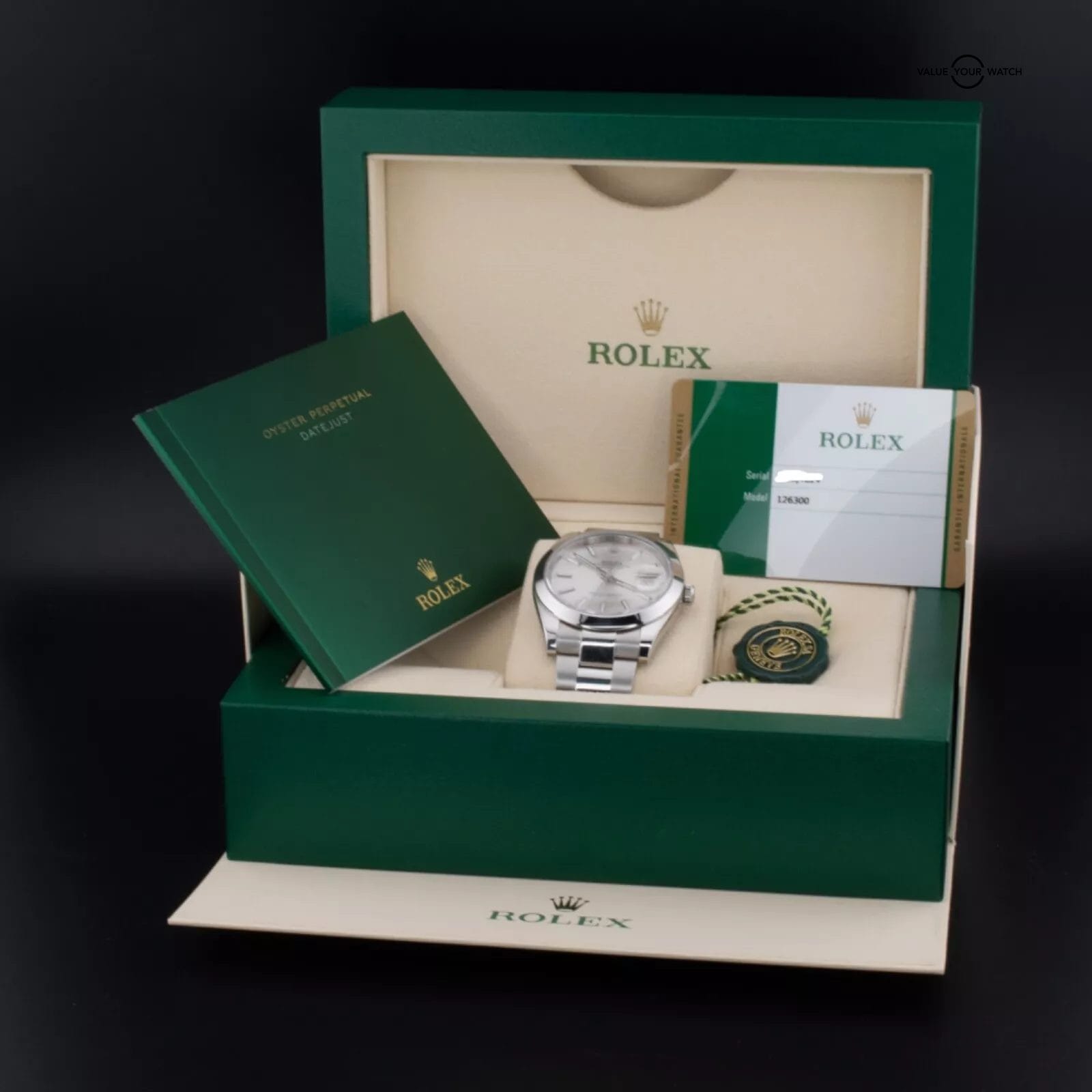 Rolex DateJust 41 with Silver Stick Dial and Oyster Bracelet, Ref. 126300 w/ B&P - Image 4