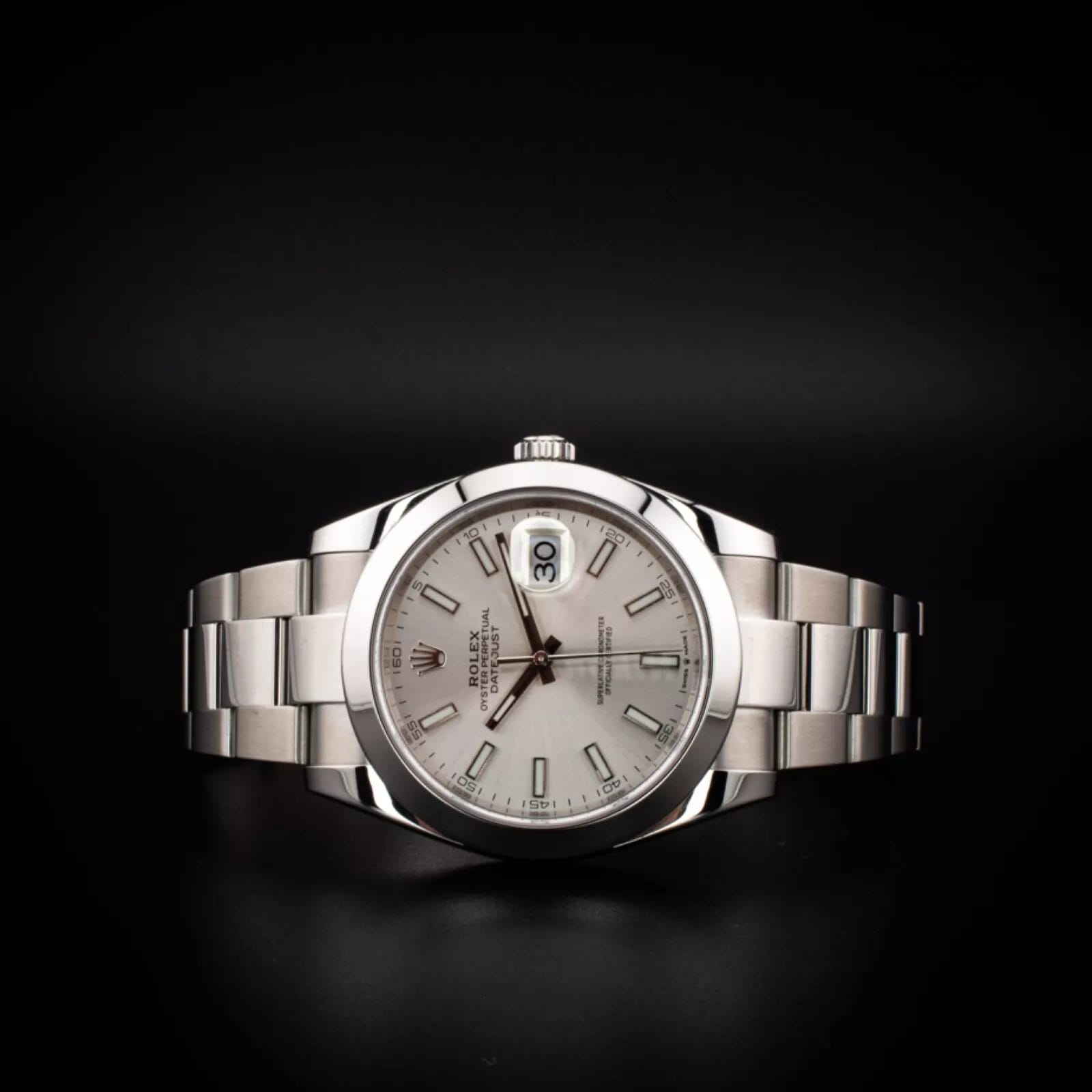 Rolex DateJust 41 with Silver Stick Dial and Oyster Bracelet, Ref. 126300 w/ B&P - Image 7