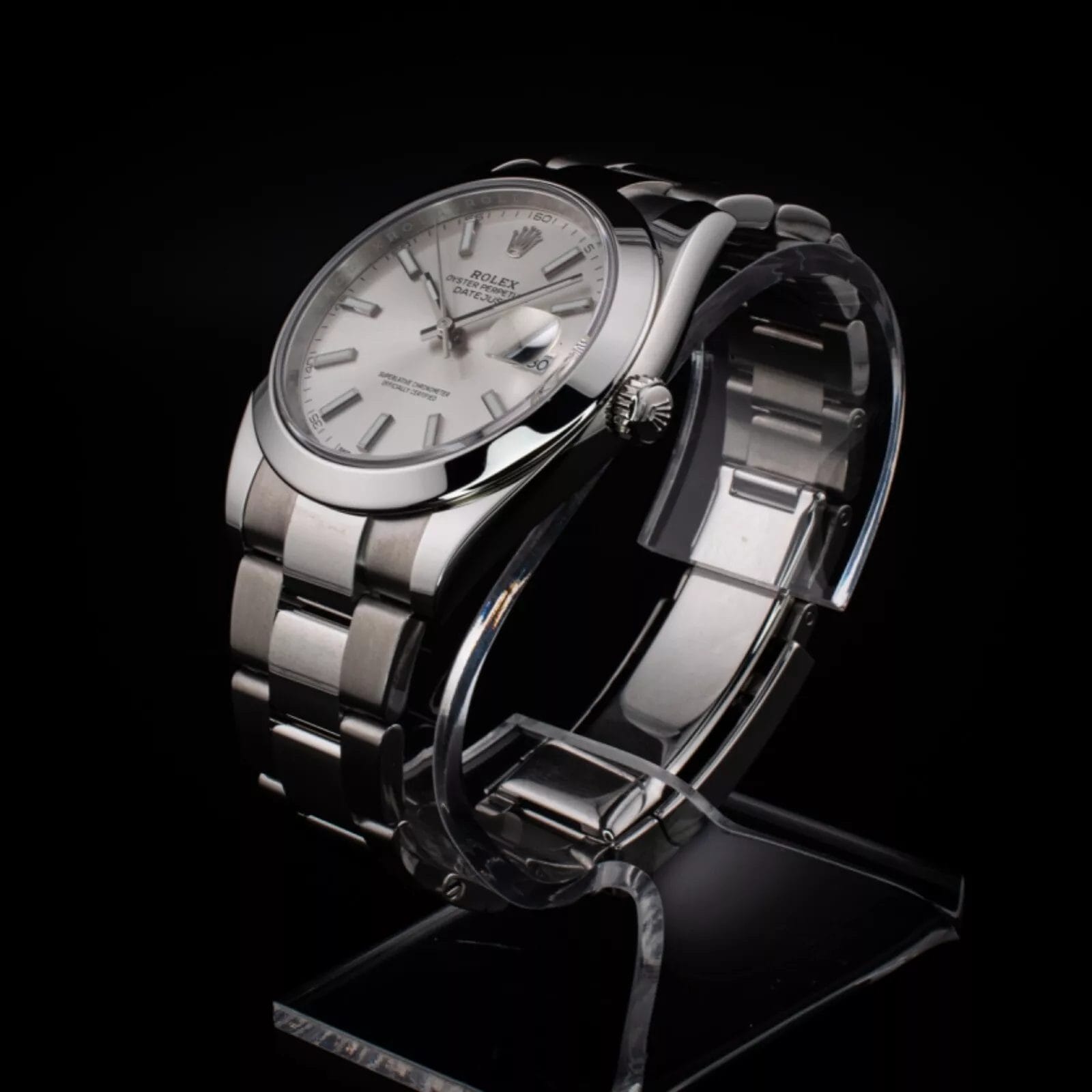 Rolex DateJust 41 with Silver Stick Dial and Oyster Bracelet, Ref. 126300 w/ B&P - Image 13