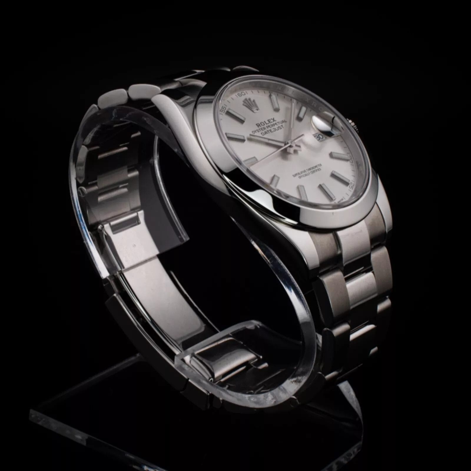 Rolex DateJust 41 with Silver Stick Dial and Oyster Bracelet, Ref. 126300 w/ B&P - Image 14