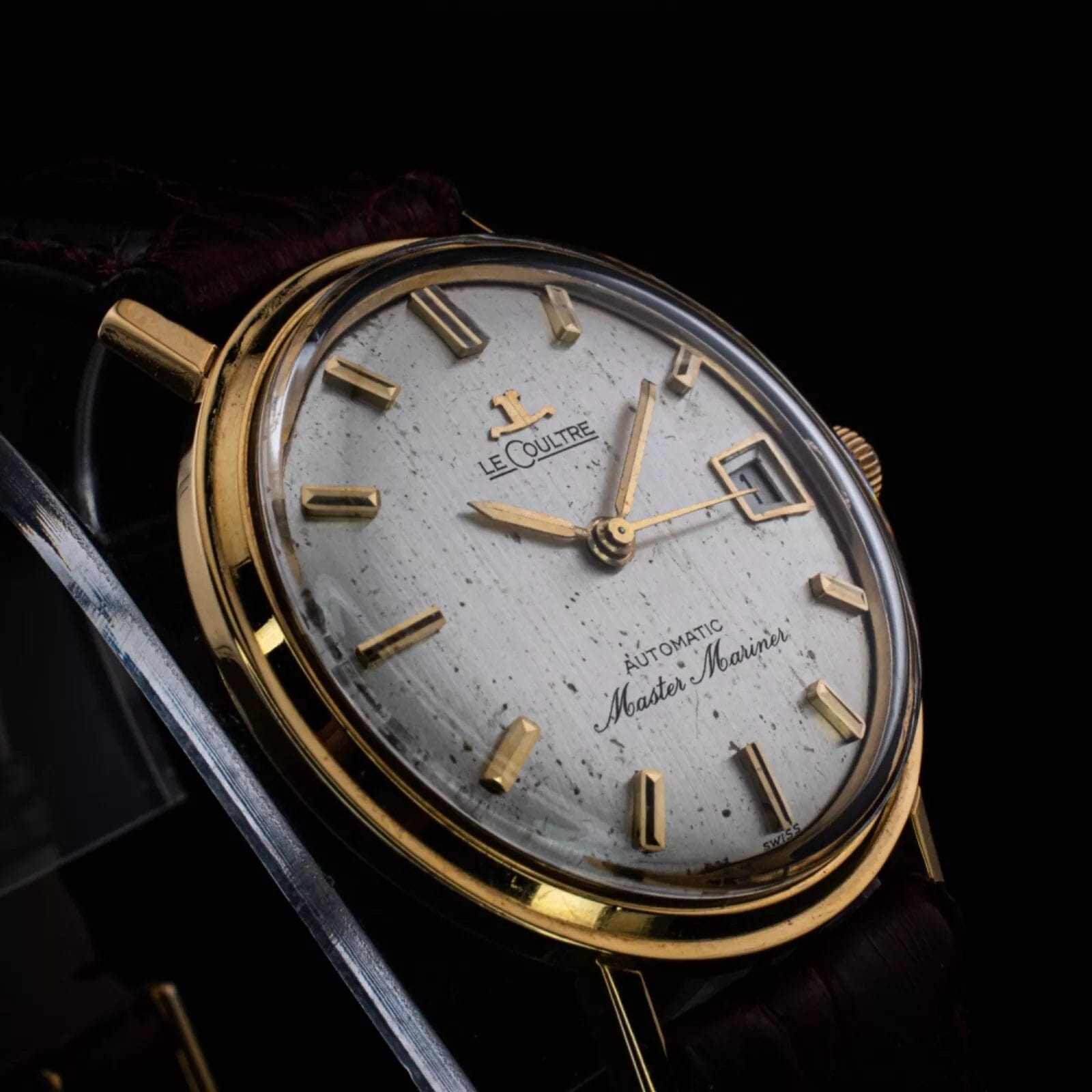 LeCoultre Master Mariner 14k yellow gold gents wristwatch K881 Movement - Image 8