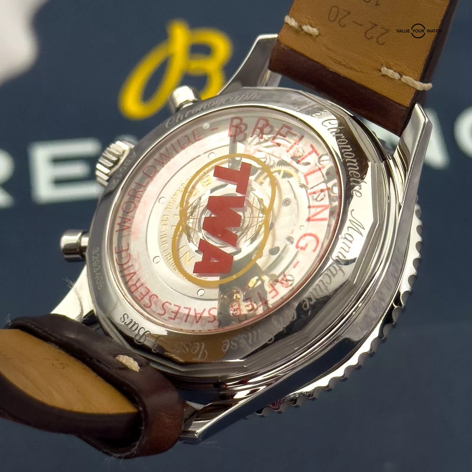 Breitling Navitimer B01 Chrono 43MM TWA Edition White Dial Leather AB01219A1G1X1 - Image 4