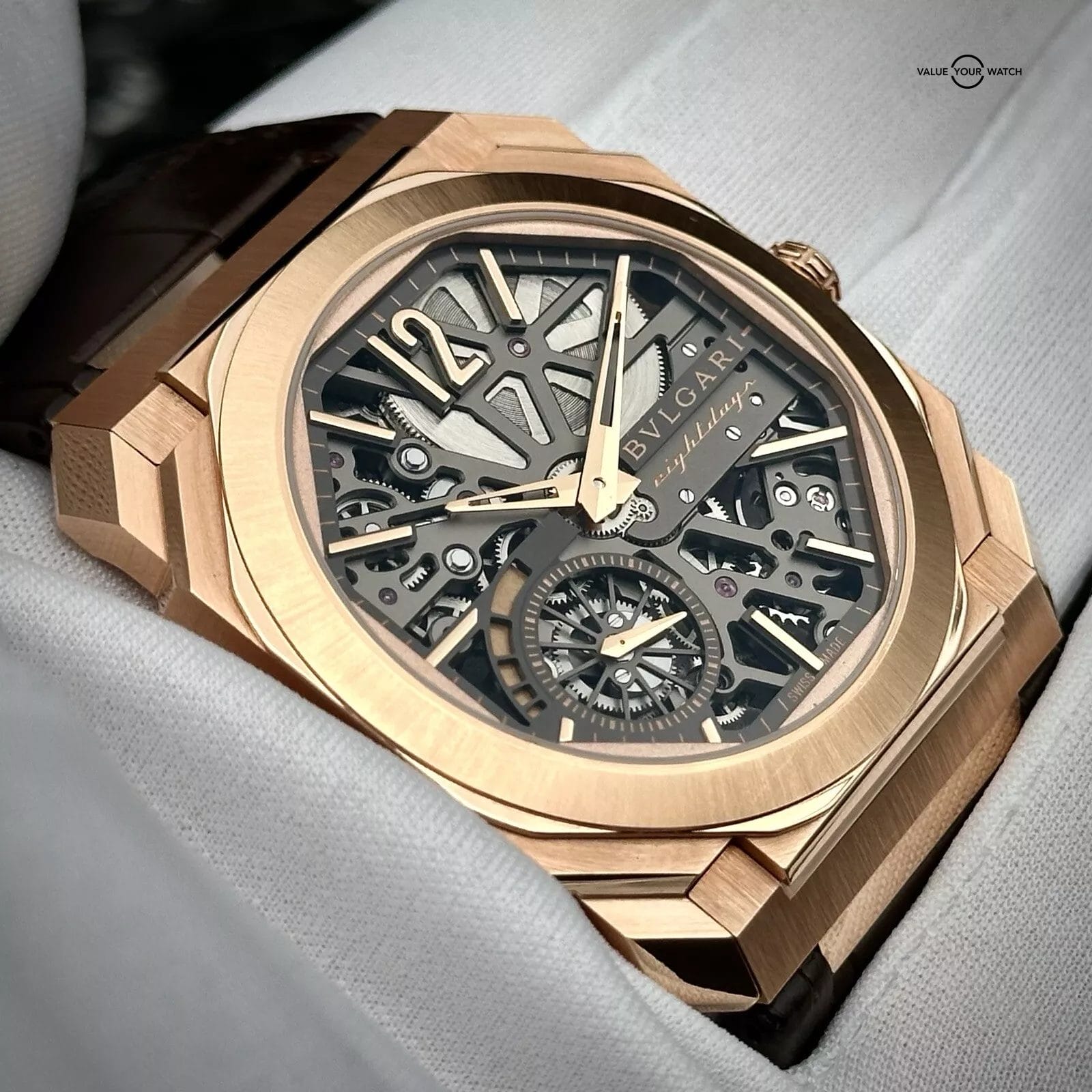 Bulgari Octo Finissimo Skeleton 8 Days 103667 Ultra Thin Rose Gold 40mm Bvlgari - Image 5