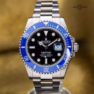Rolex Submariner Date Cookie Monster 18K White Gold 41mm Blue 126619LB Full Set