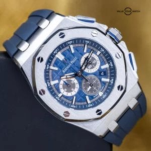 Audemars Piguet Royal Oak Offshore Chronograph 42mm Blue AP 26480ti Full Set