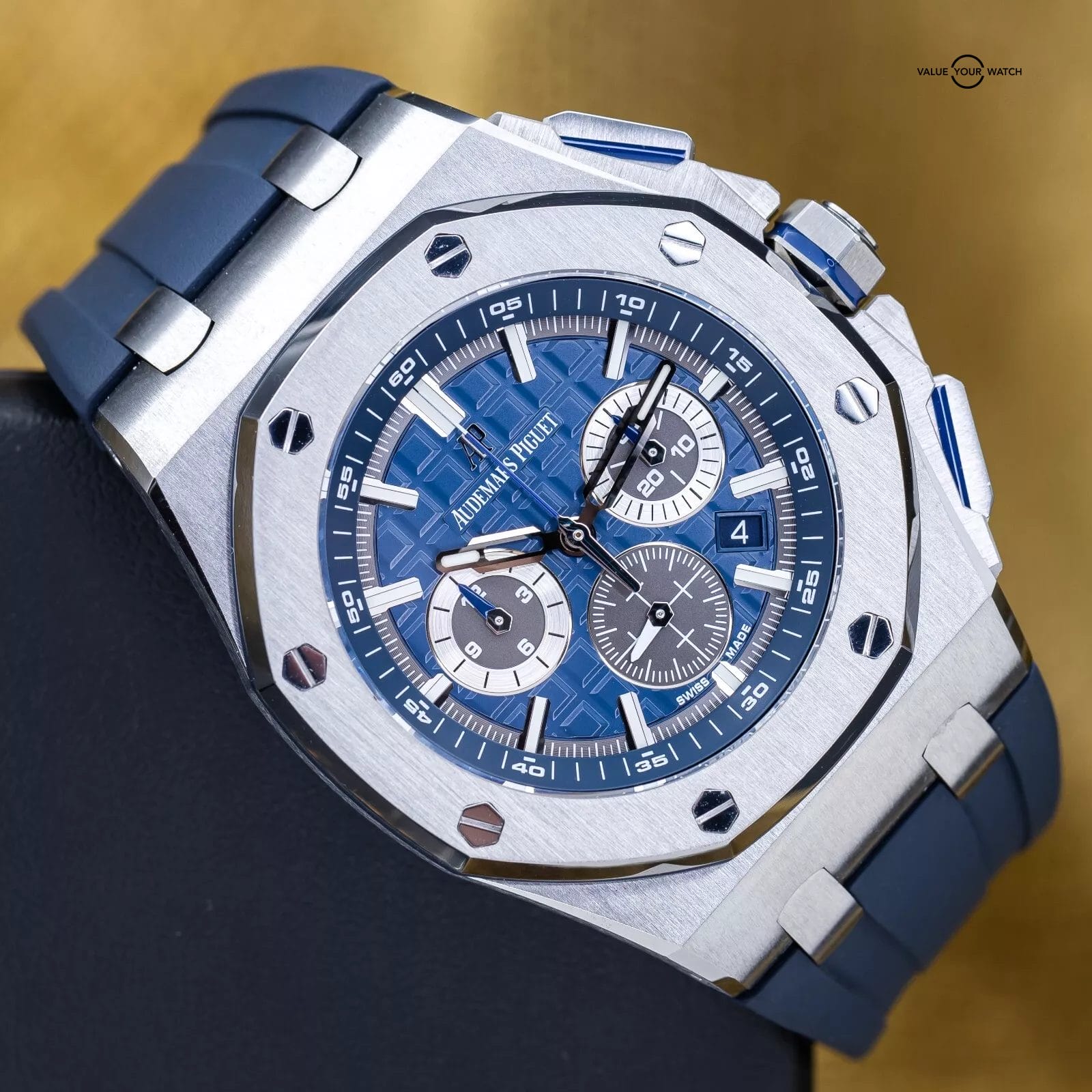 Audemars Piguet Royal Oak Offshore Chronograph 42mm Blue AP 26480ti Full Set