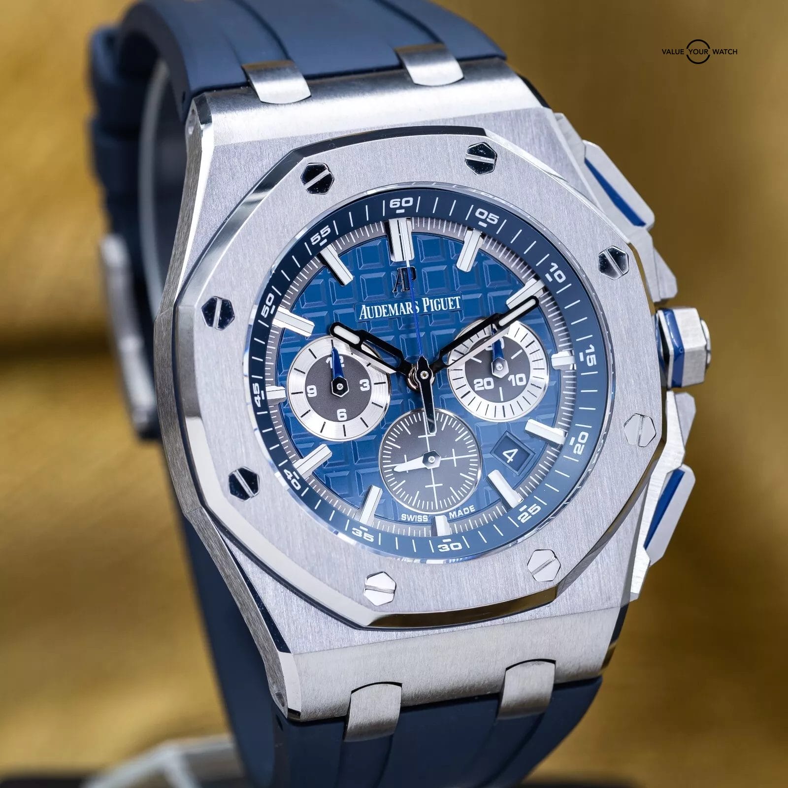 Audemars Piguet Royal Oak Offshore Chronograph 42mm Blue AP 26480ti Full Set - Image 10