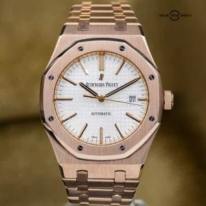 Audemars Piguet Royal Oak 41mm AP 15400or Rose Gold White Non-Converted Full Set