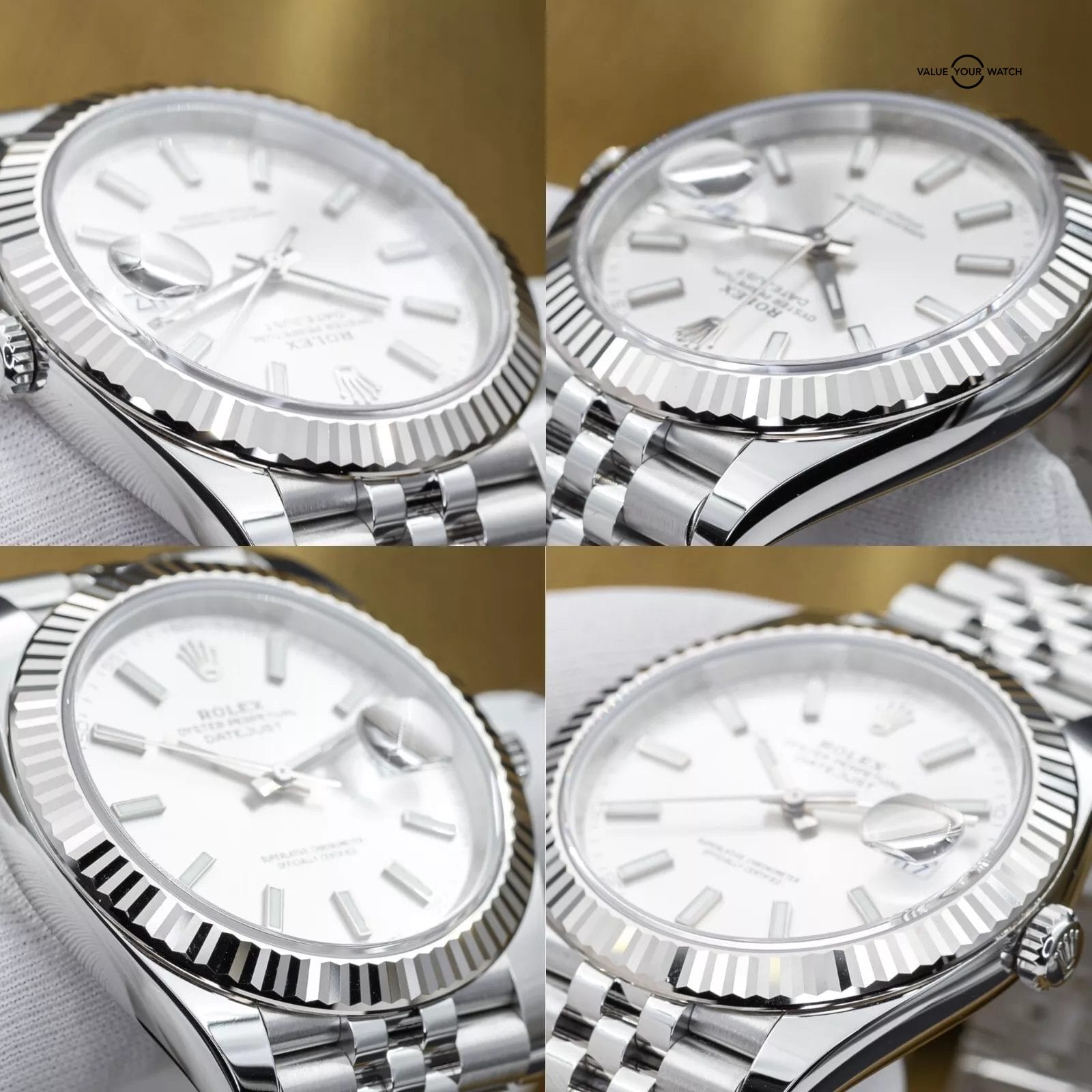 2024 MINT Rolex DateJust 41mm DJ41 Silver Fluted Gold Oyster - 126334 - Full Set - Image 5