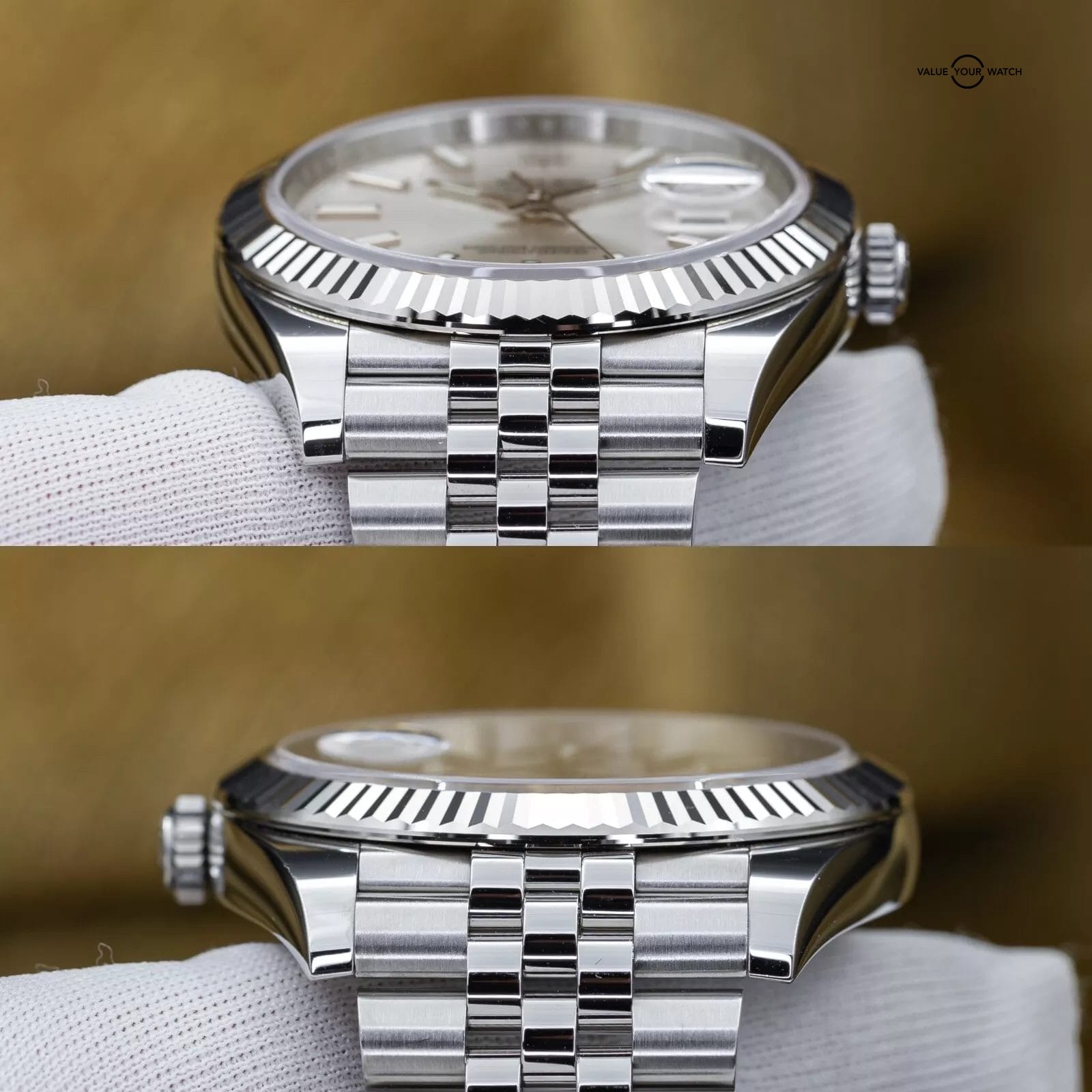 2024 MINT Rolex DateJust 41mm DJ41 Silver Fluted Gold Oyster - 126334 - Full Set - Image 6