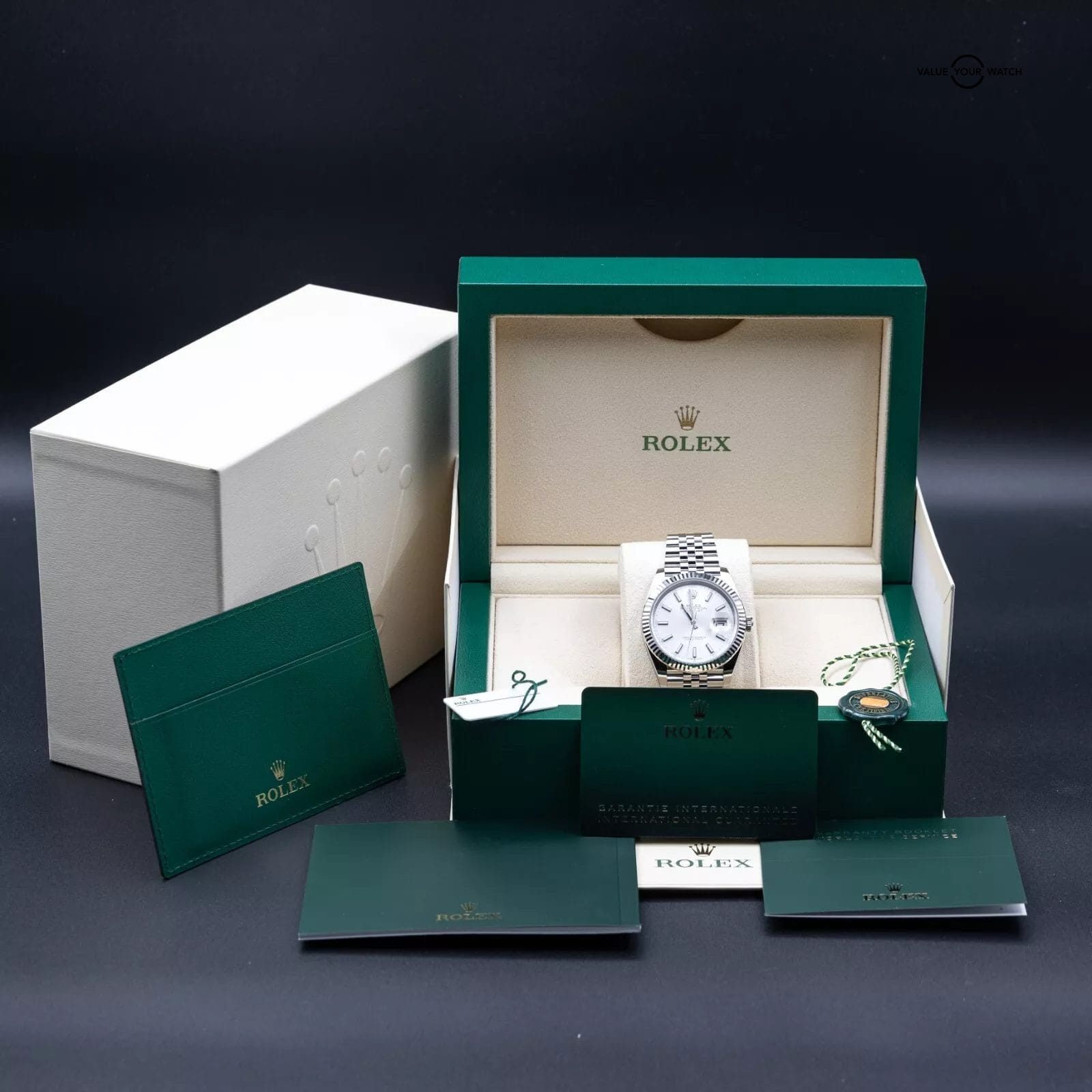 2024 MINT Rolex DateJust 41mm DJ41 Silver Fluted Gold Oyster - 126334 - Full Set - Image 8